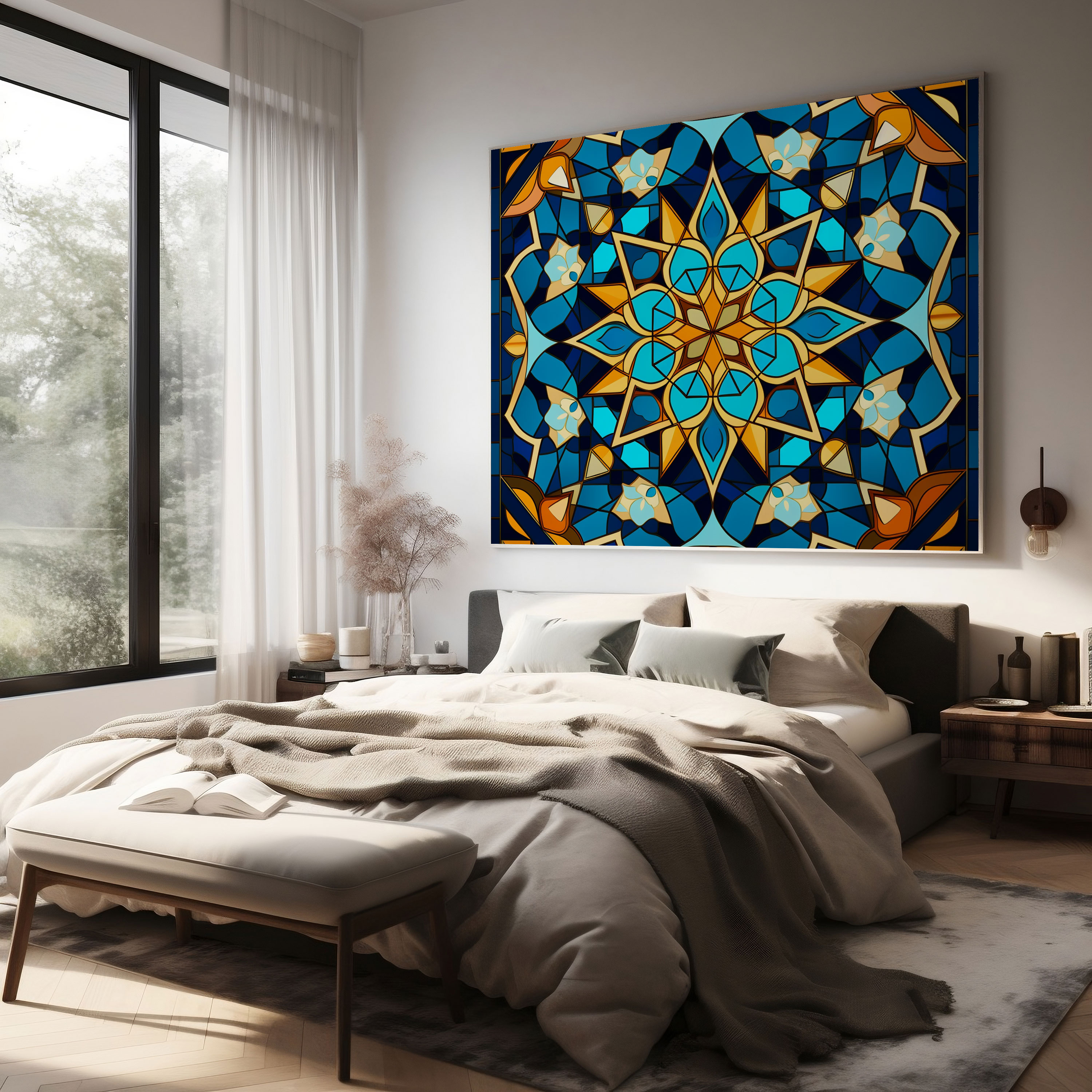 Anatolia Canvas Print - Vibrant Mosaic - Anatolia, Wall Art, Canvas Wall Art, Digital Artwork