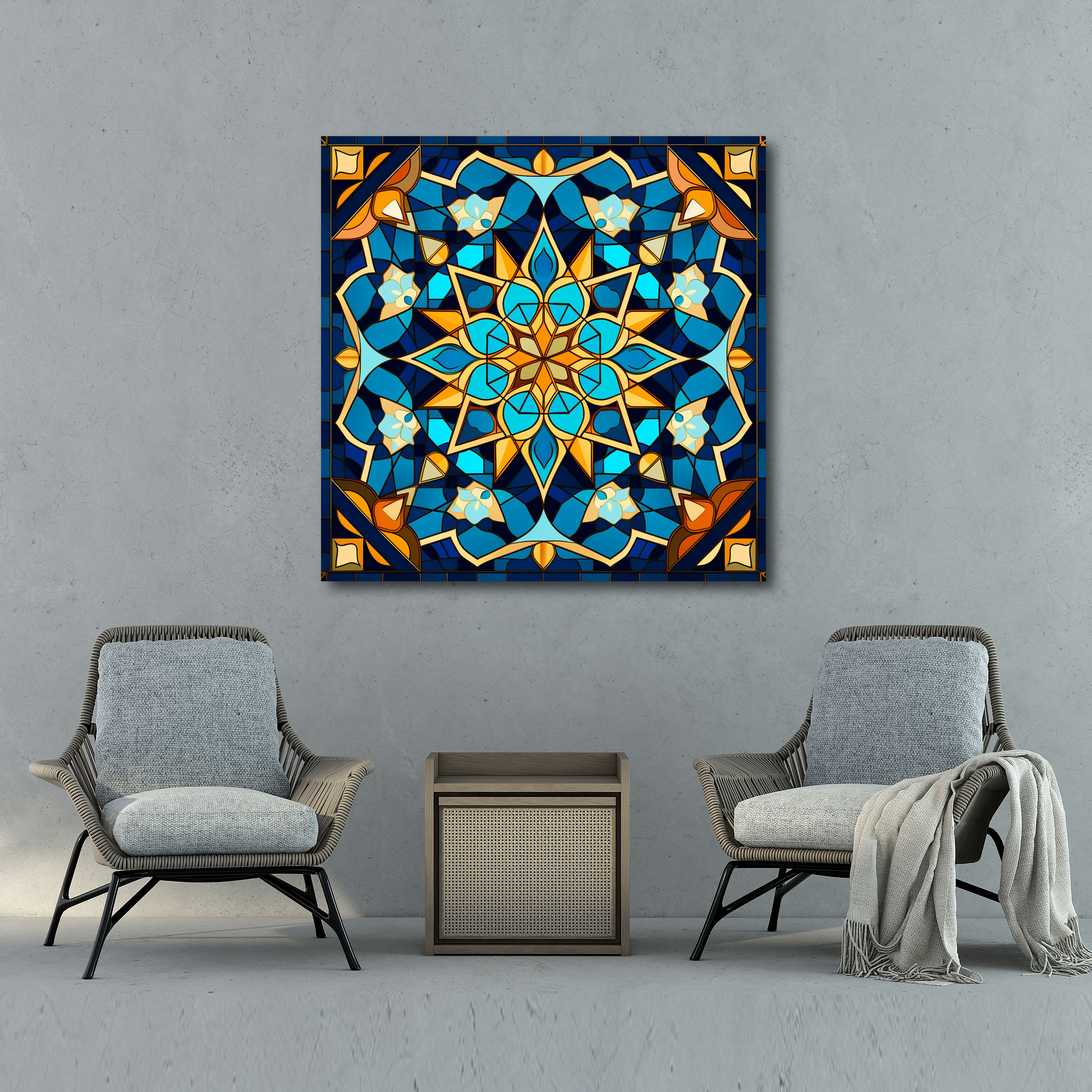 Anatolia Canvas Print - Vibrant Mosaic - Anatolia, Wall Art, Canvas Wall Art, Digital Artwork