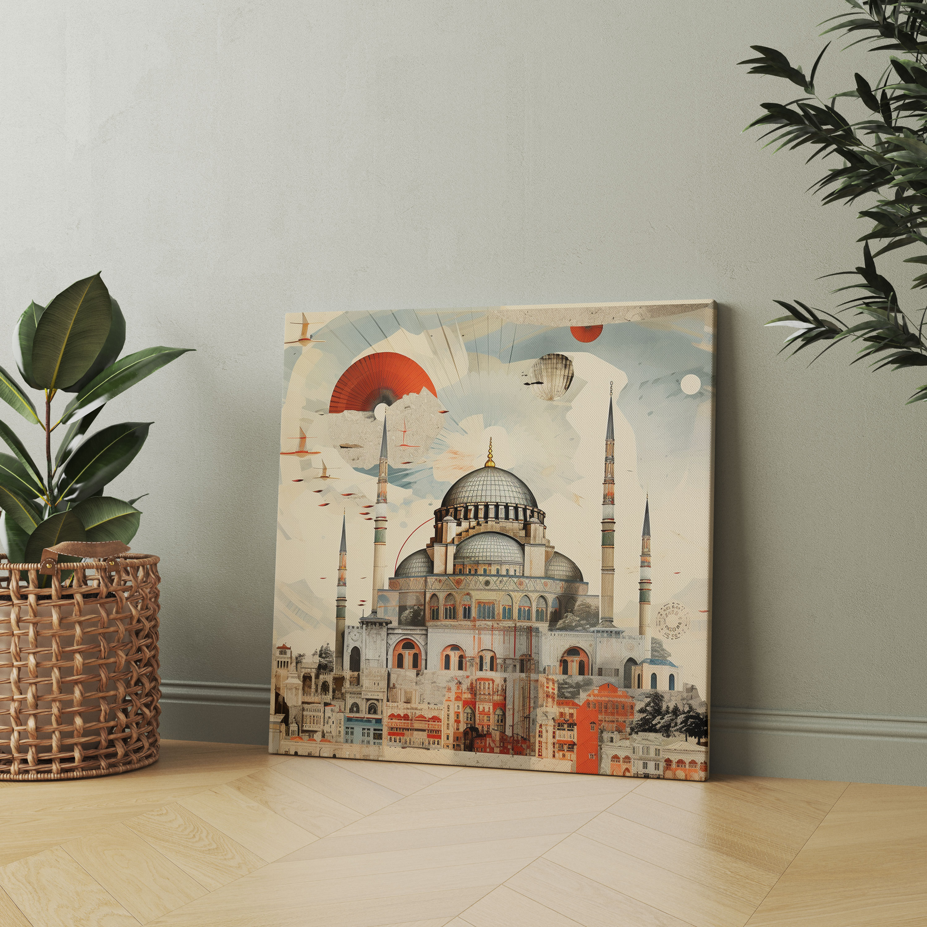 Anatolia Canvas Print - Iconic Landmarks Collage - Anatolia, Wall Art, Traditional Motifs, Canvas Wall Art