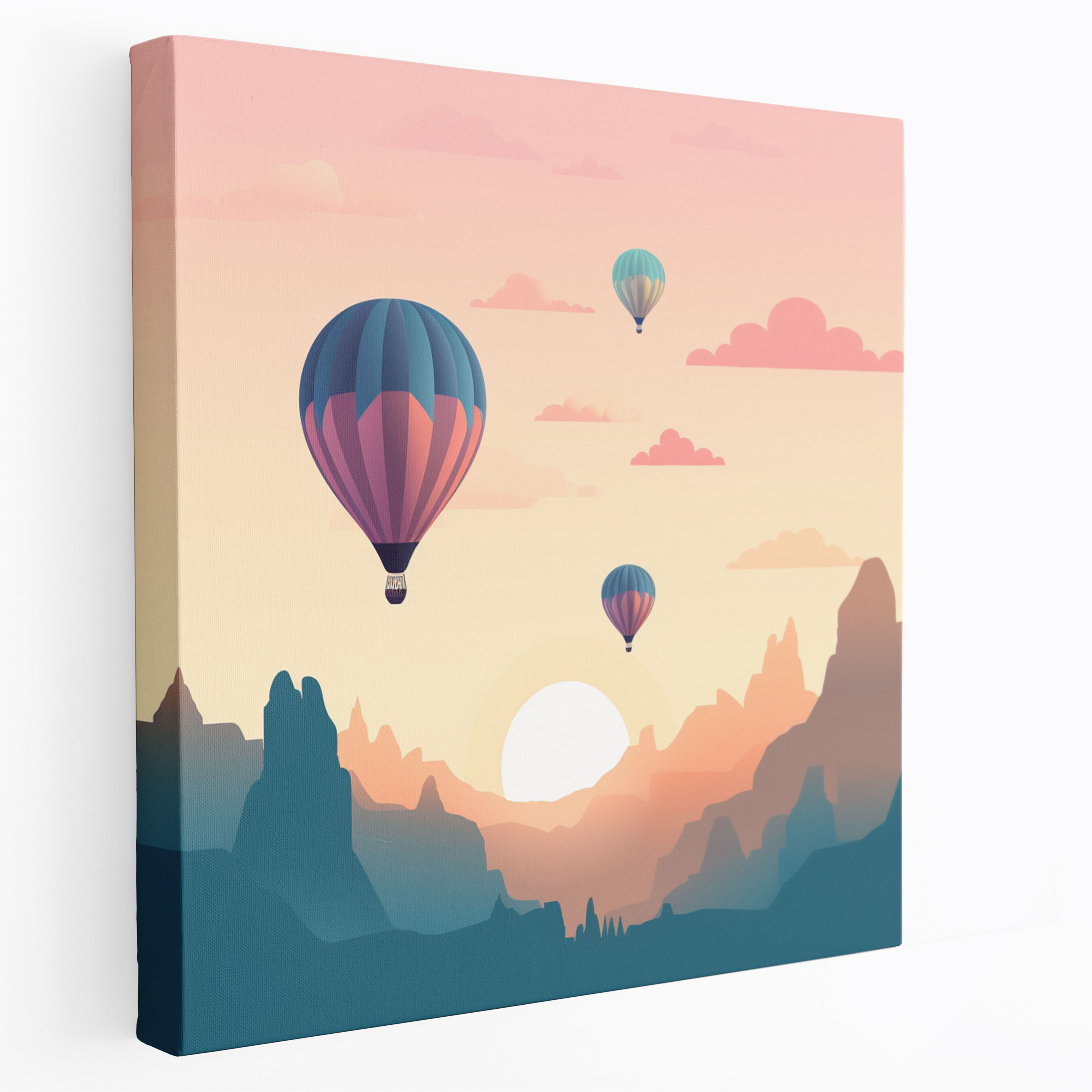 Anatolia Wall Decoration - Minimalist Cappadocia Hot Air Balloon Silhouette - Anatolia, Wall Art, Canvas Print, Canvas