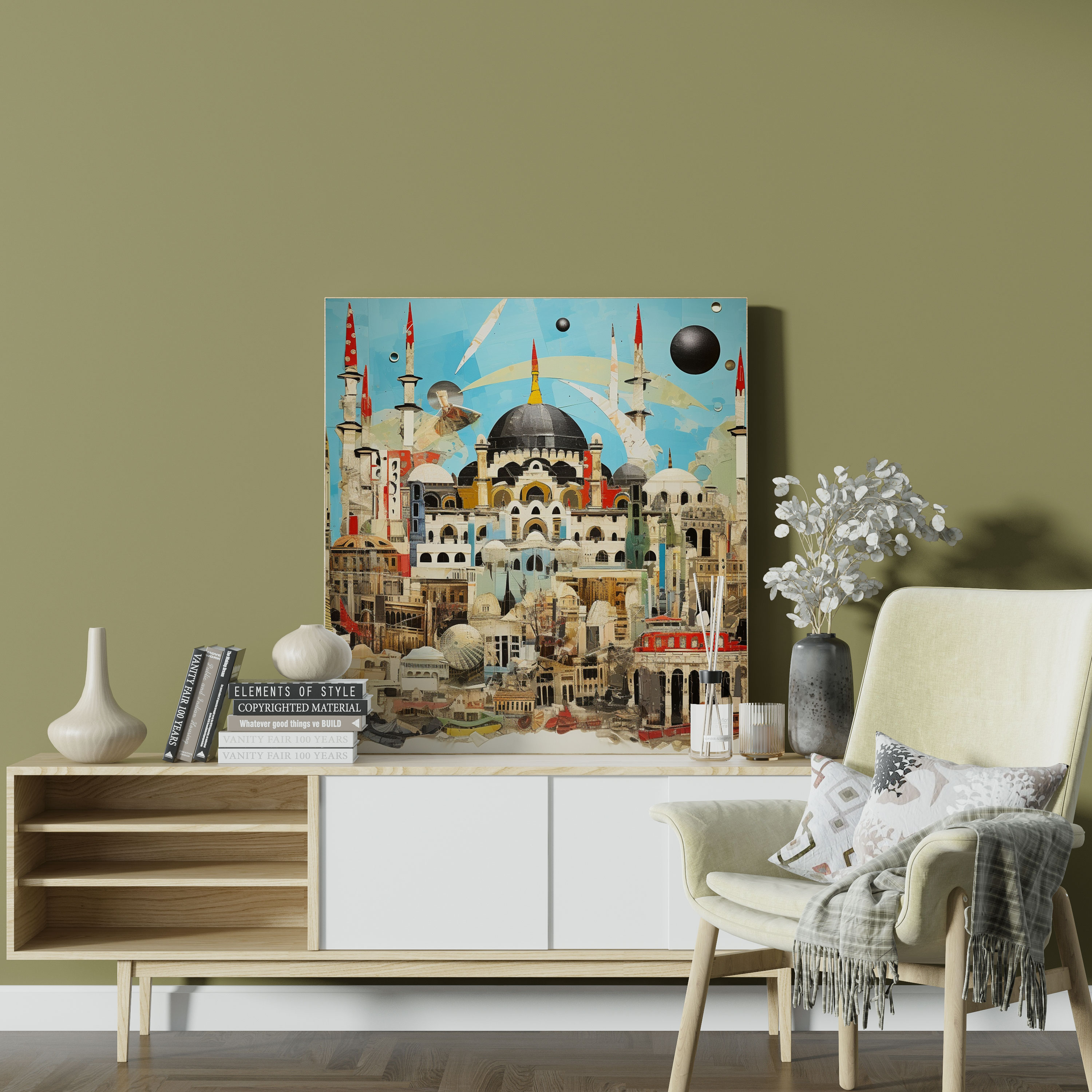 Anatolia Wall Decoration - Contemporary Mixed Media Collage Of Landmarks And Symbols - Anatolia, Wall Art, Wall Decoration, Canvas