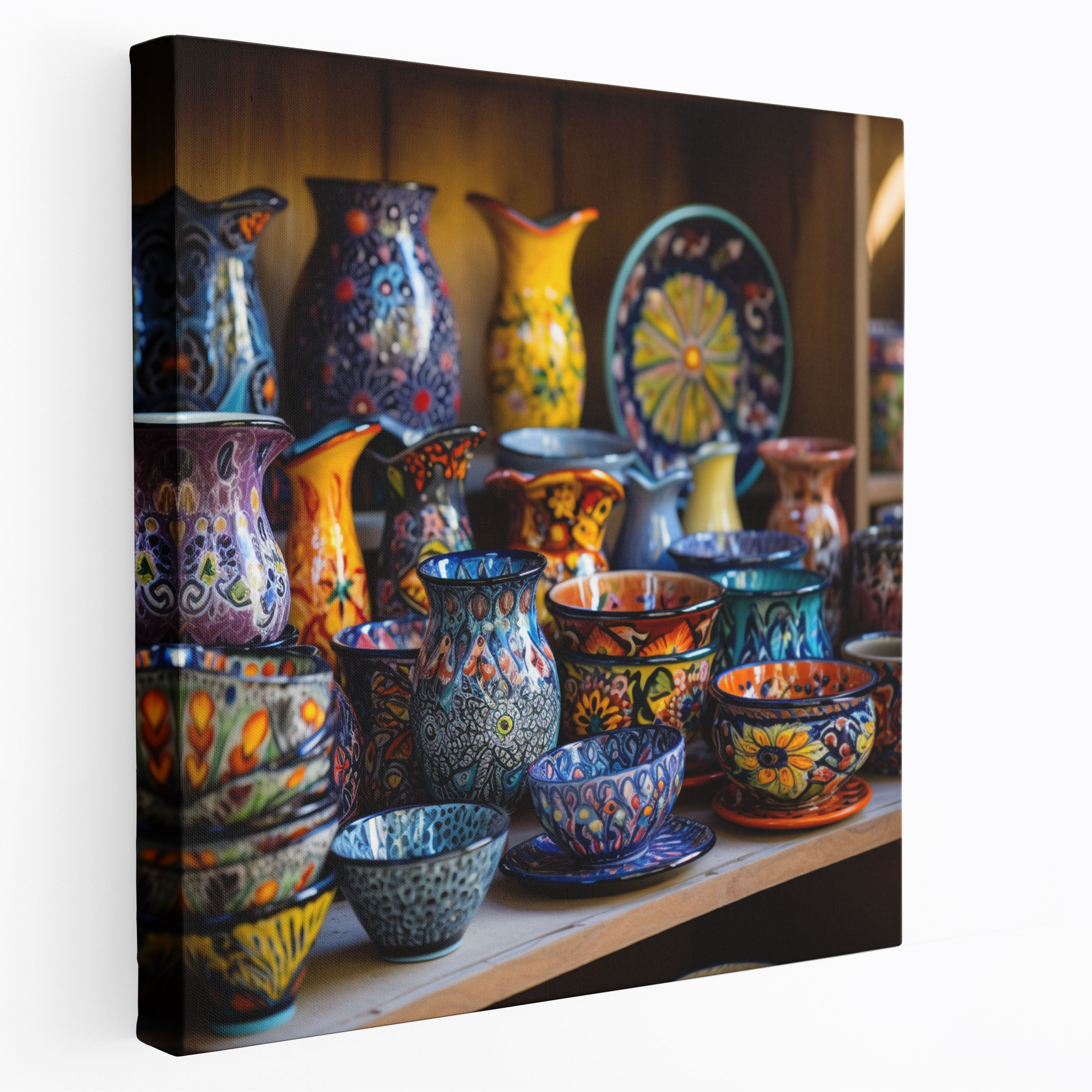 Anatolia Ceramic Art Canvas Print - Anatolia, Wall Decoration, Home Decoration, Hand-Painted Pottery