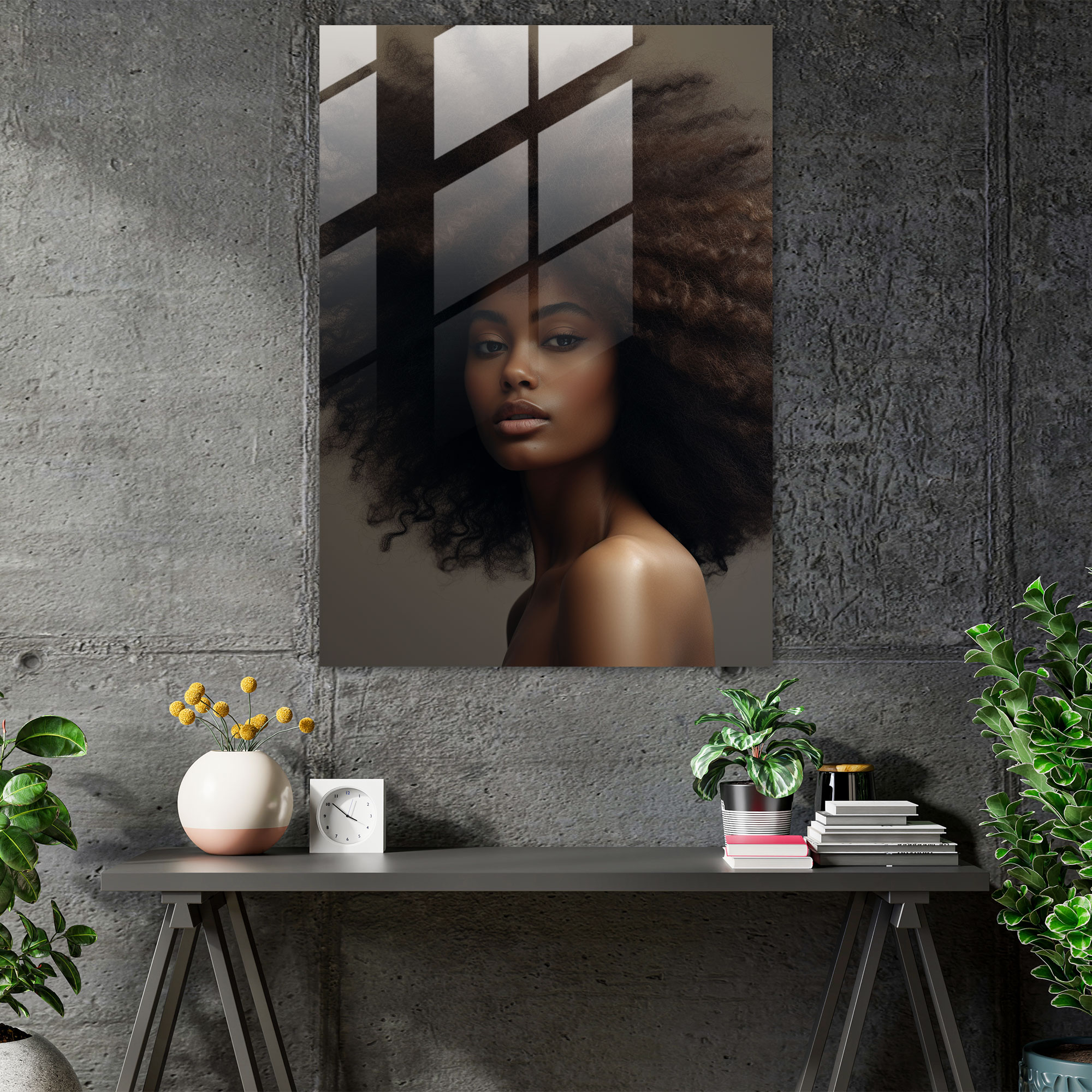 Afro Modern Art - Afro, Home Decoration, Fashionable, Stylish Afro Hairstyle