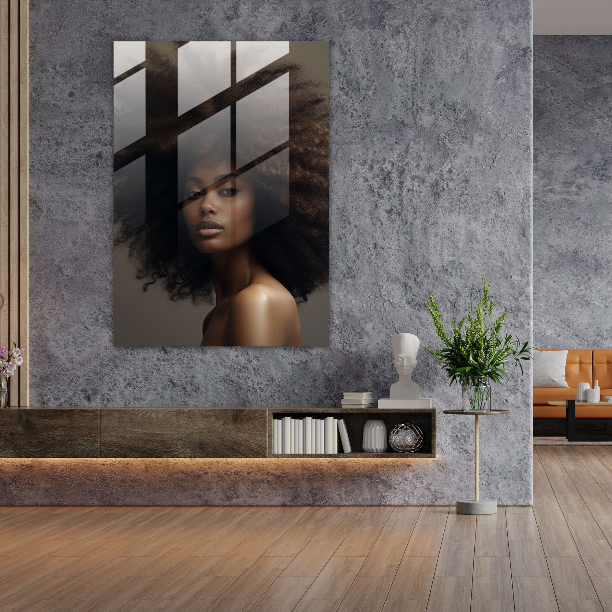 Afro Modern Art - Afro, Home Decoration, Fashionable, Stylish Afro Hairstyle