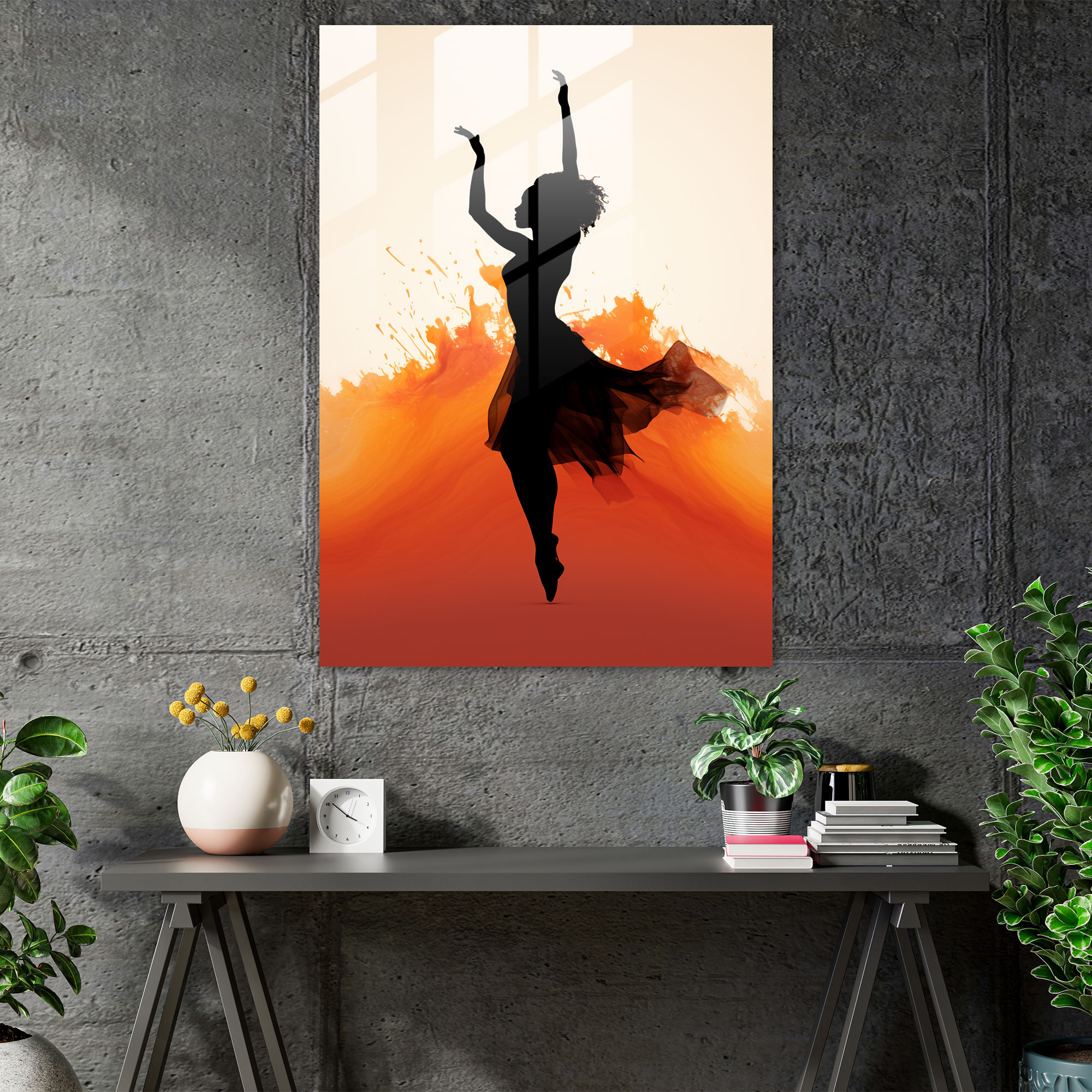 Afro Glass Print - Minimalist Afro Dance Silhouette - Afro, Modern Art, Glass Wall Art, Minimalist Silhouette Artwork