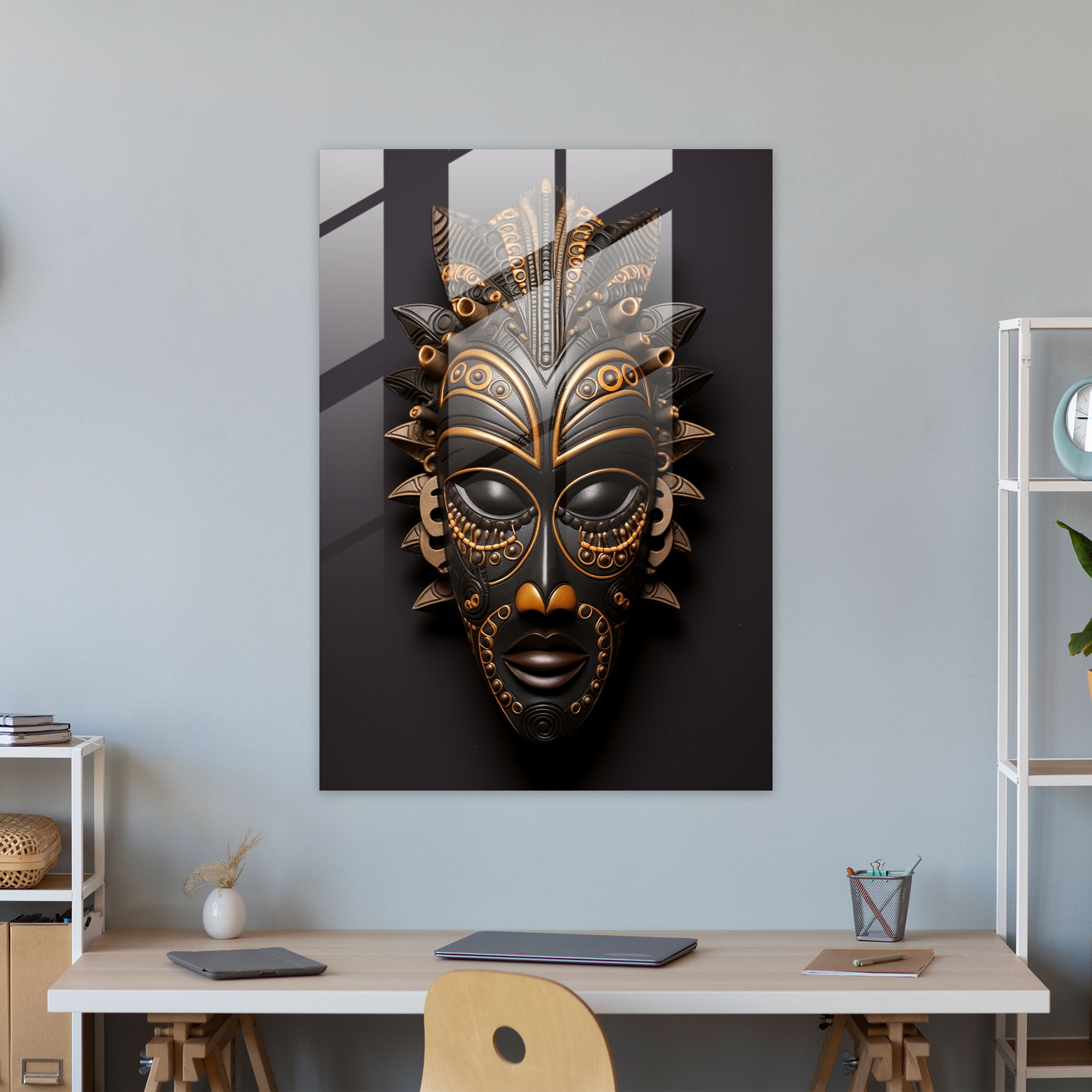 Afro Wall Decoration - Afro, Afro, Modern Art, Glass Wall Art