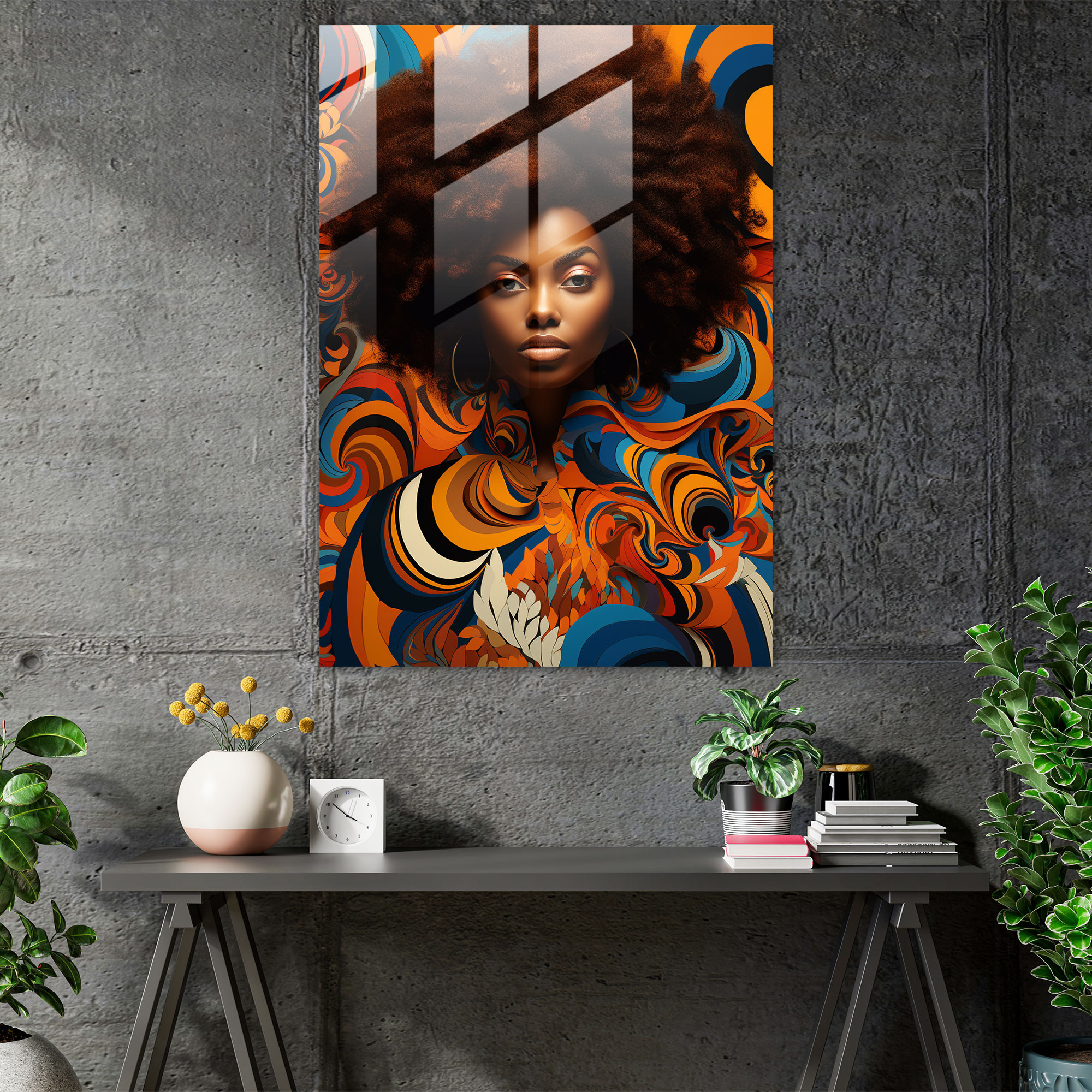 Afro Modern Sanat - Geleneksel Afrika Motifleriyle İnspirasyonlu Kanvas Tablo