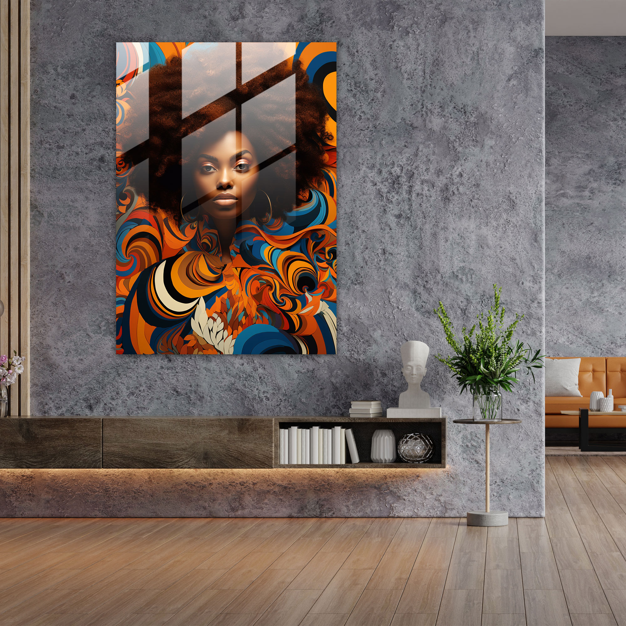 Afro Modern Sanat - Geleneksel Afrika Motifleriyle İnspirasyonlu Kanvas Tablo