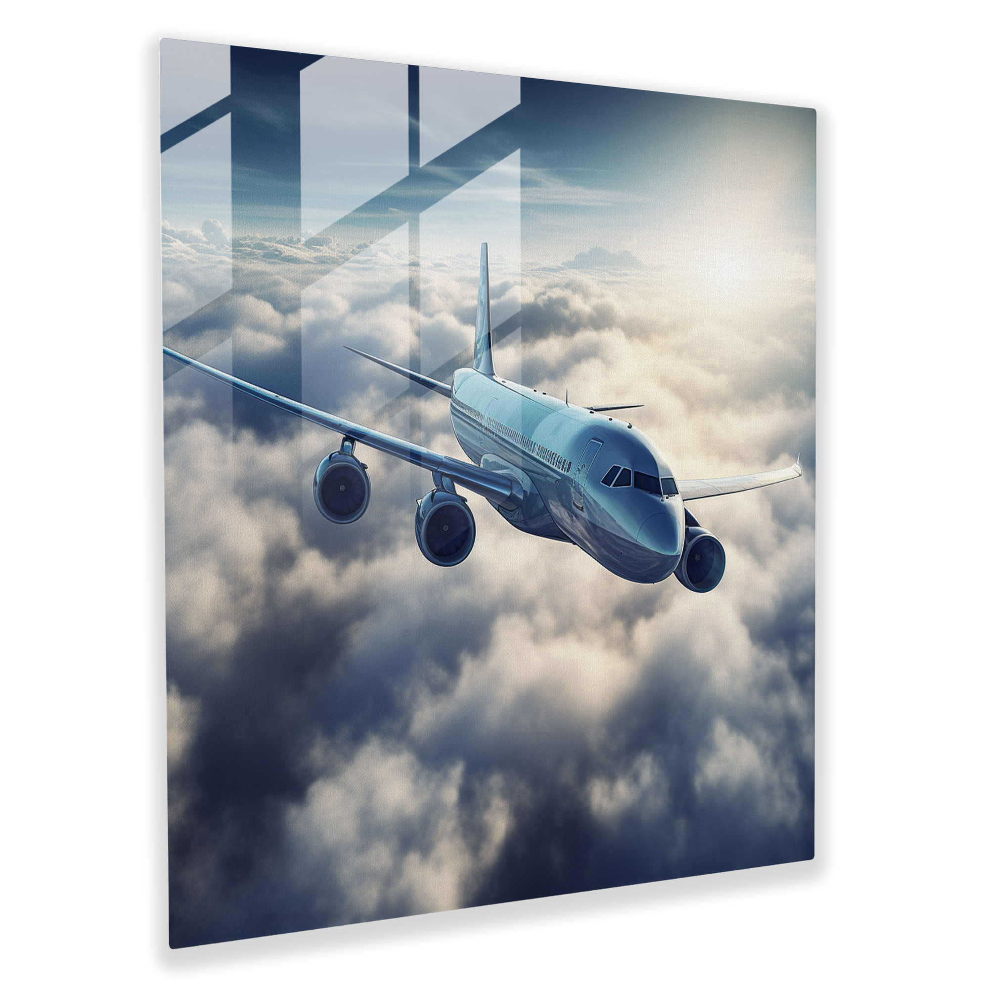 Airplane Glass Print - Airplane, Modern Art, Wonder, Glass Print