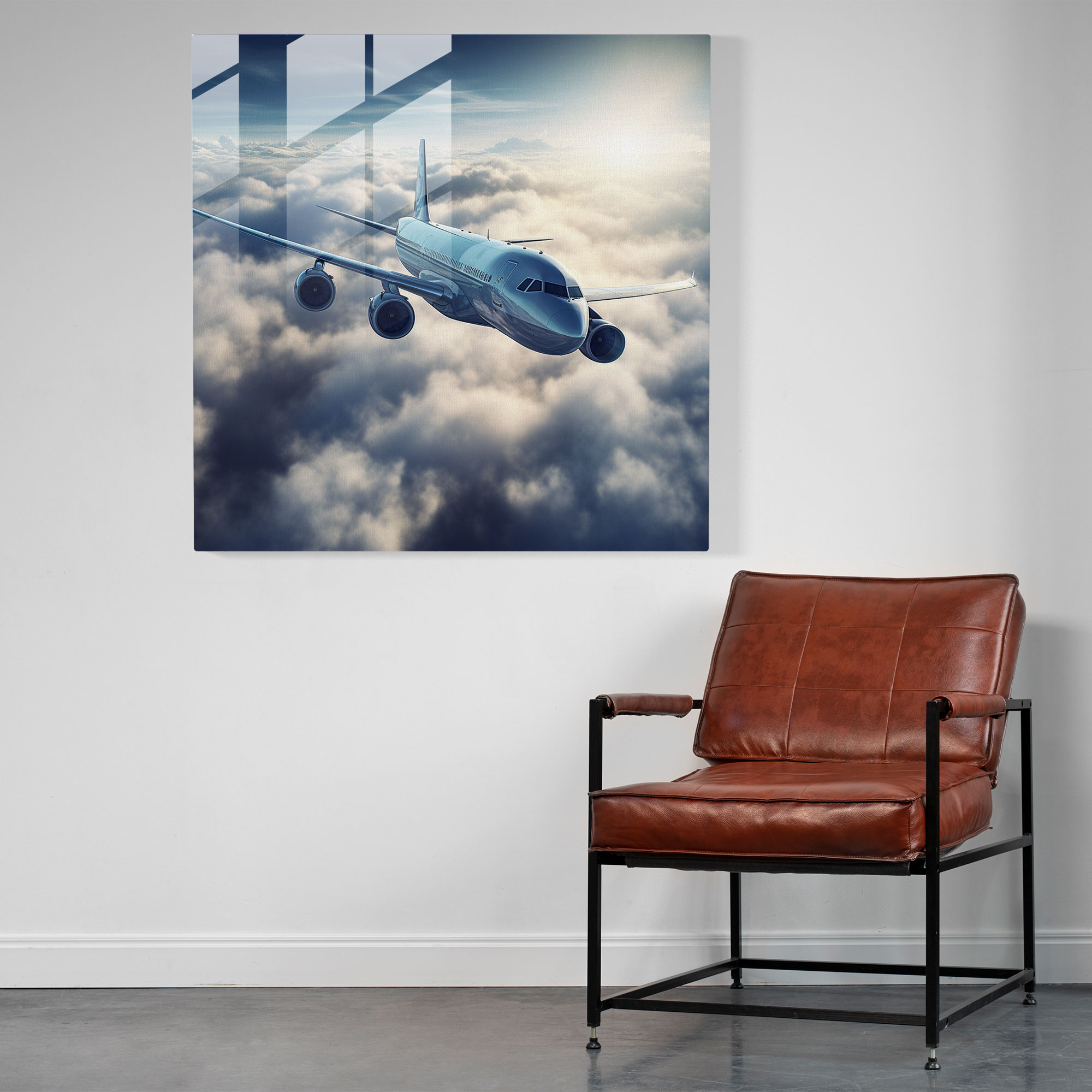 Airplane Glass Print - Airplane, Modern Art, Wonder, Glass Print