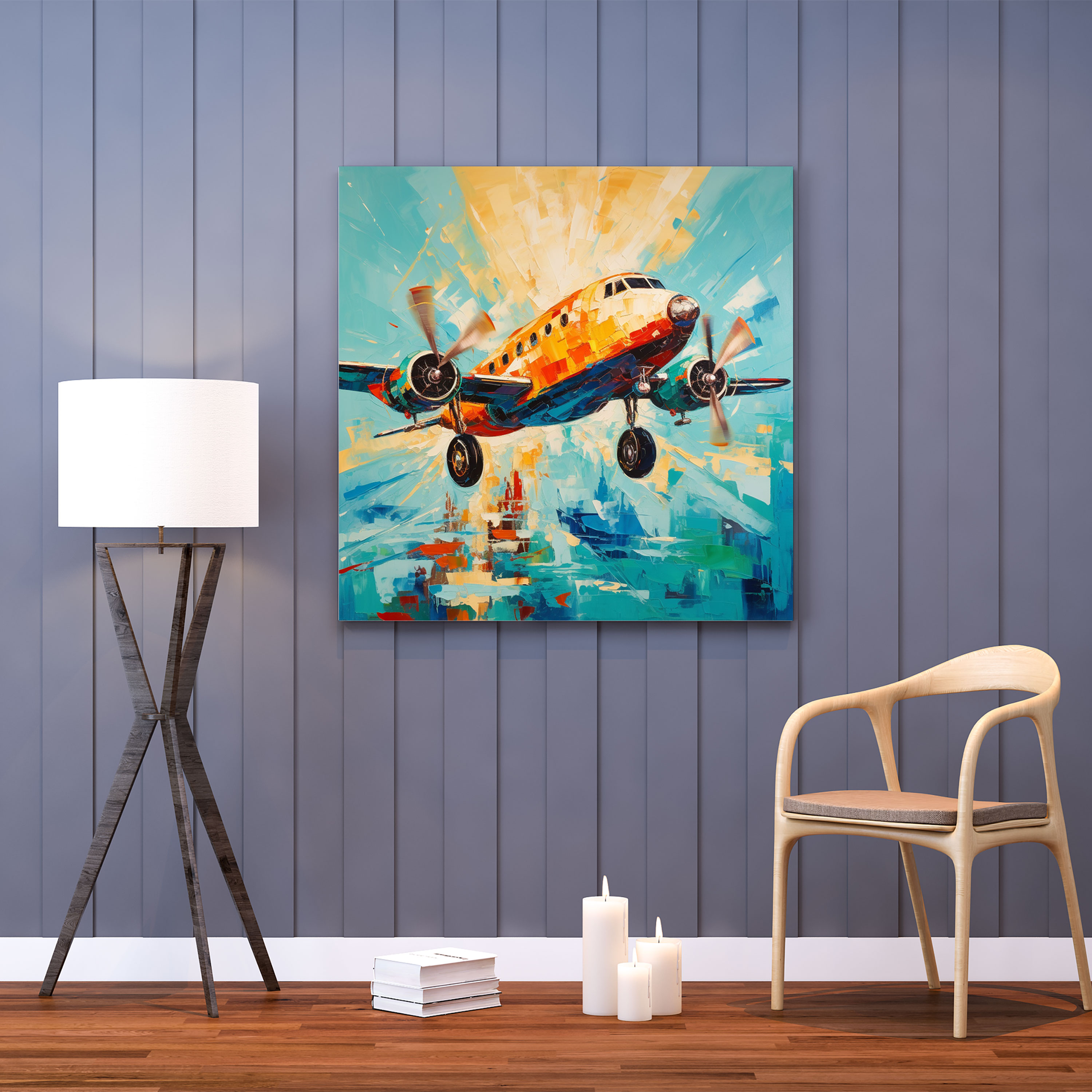 Airplane Adventure Canvas Print - Airplane, Freedom, Wall Decoration, Airplane