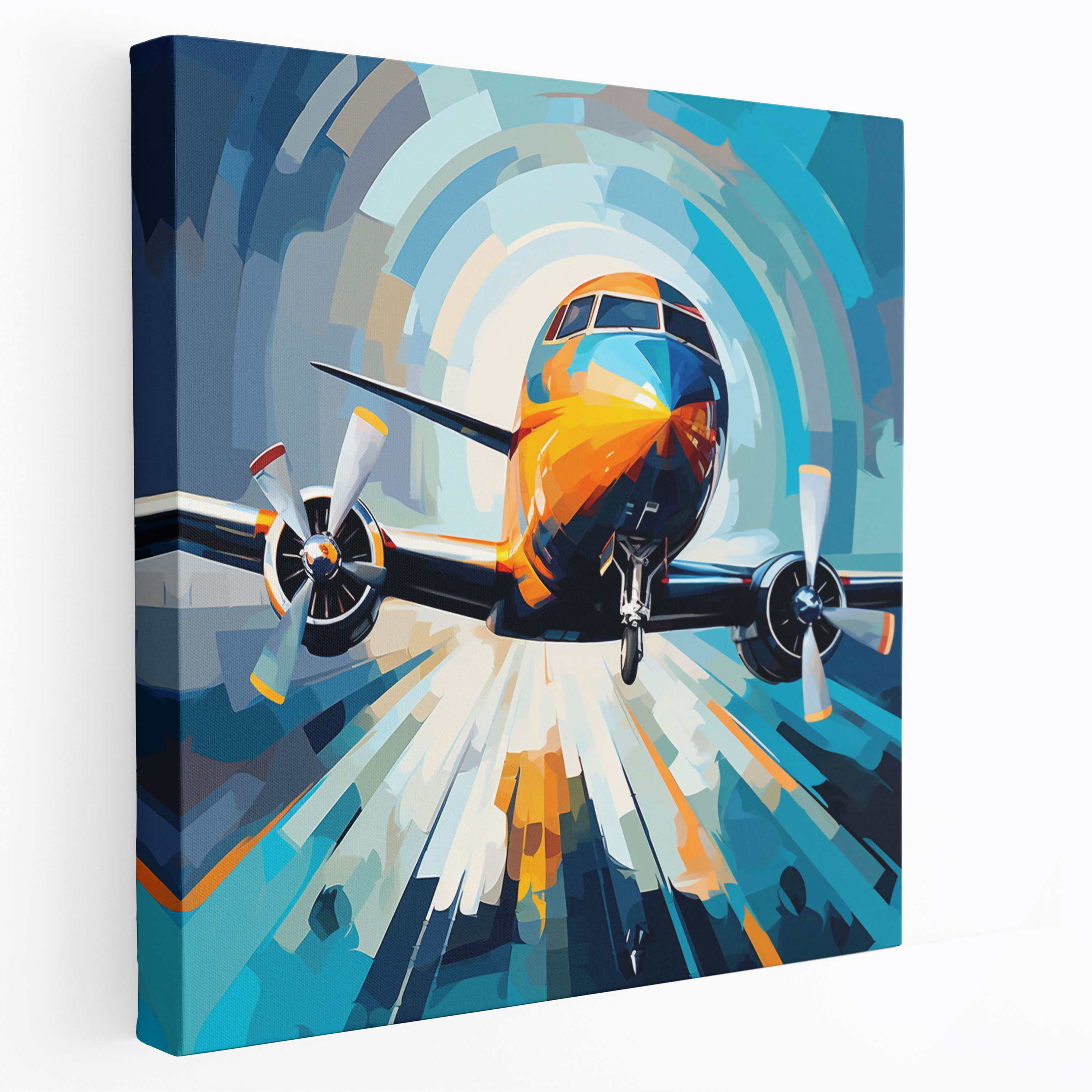 Sleek Airplane Canvas Print - Digital Art Print - Wall Decoration - Airplane, Wall Art, Canvas Print, Home Decoration