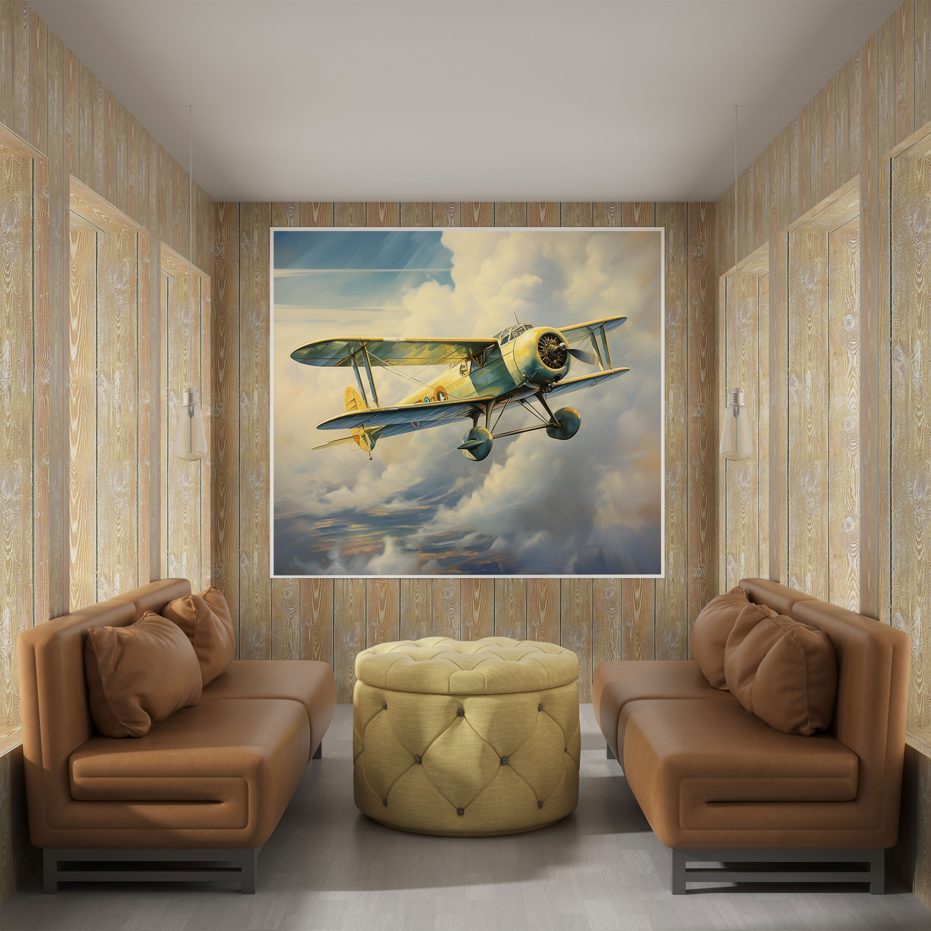 Majestic Airplane Canvas Print - Oil Painting - Wall Art - Airplane, Airplane, Home Decoration, Canvas