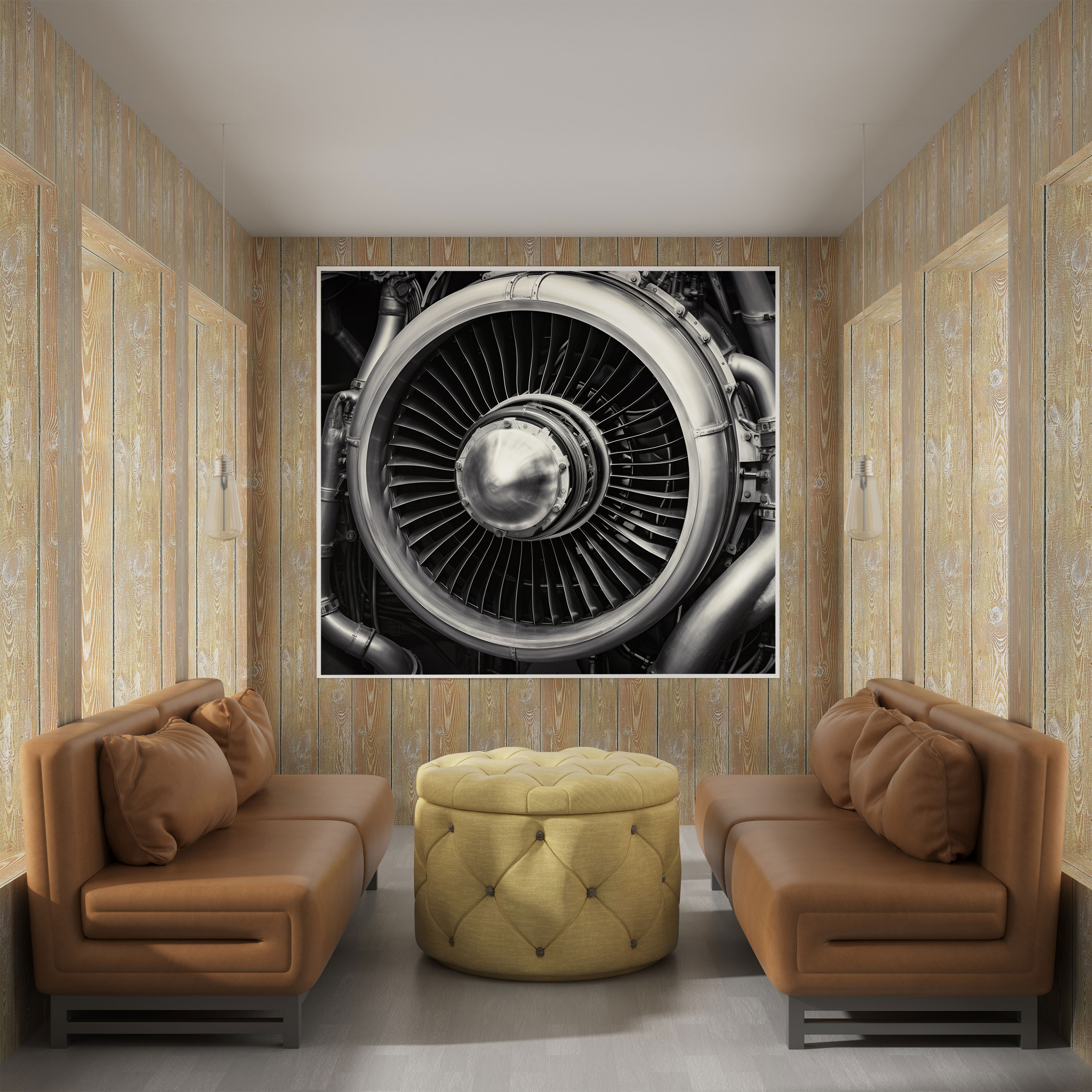 Airplane Wall Art - Black And White Photograph Canvas Print - Airplane, Canvas Print, Power, Home Decoration