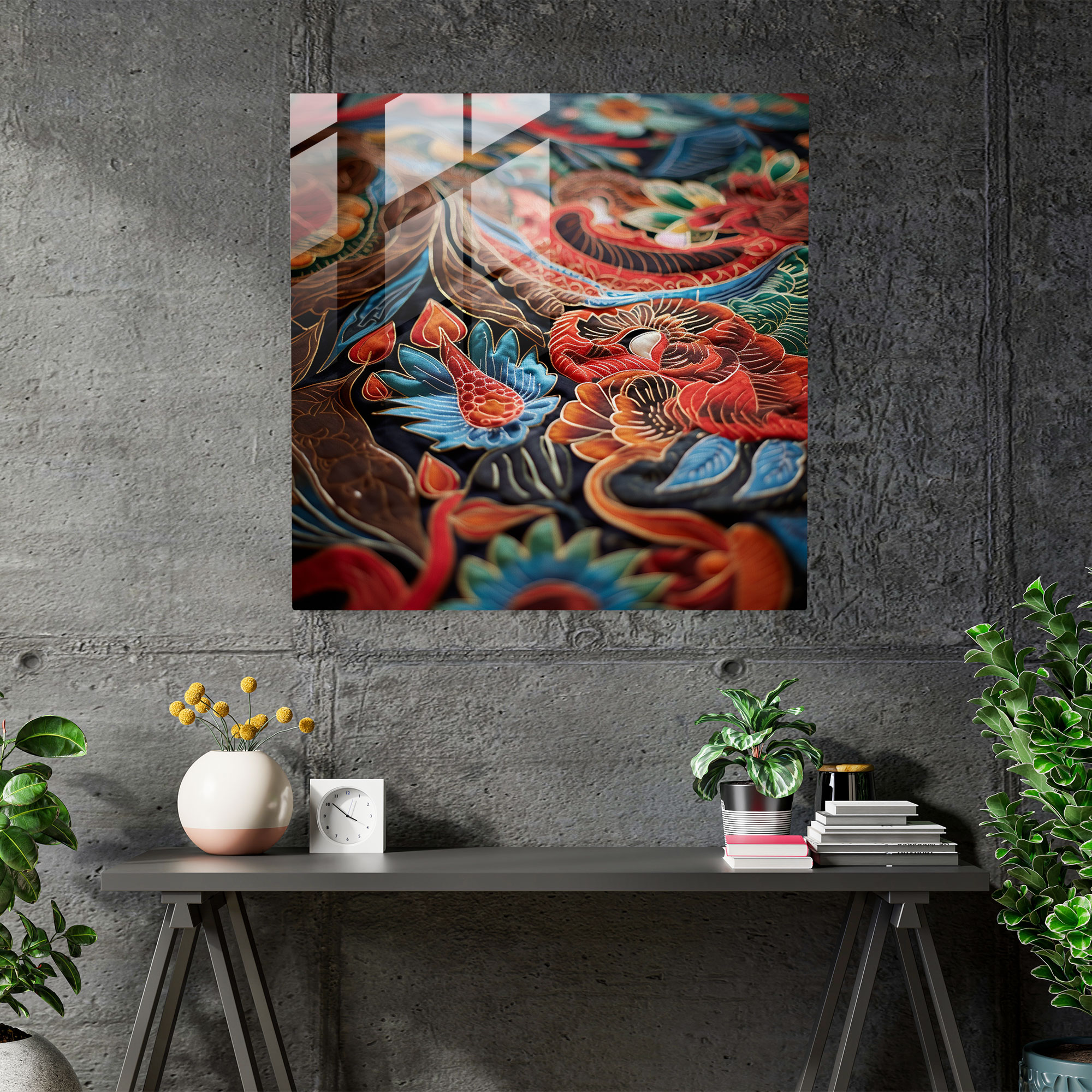 Asian Batik Glass Print - Asian, Glass Print, Asian, Indonesian Batik Fabric