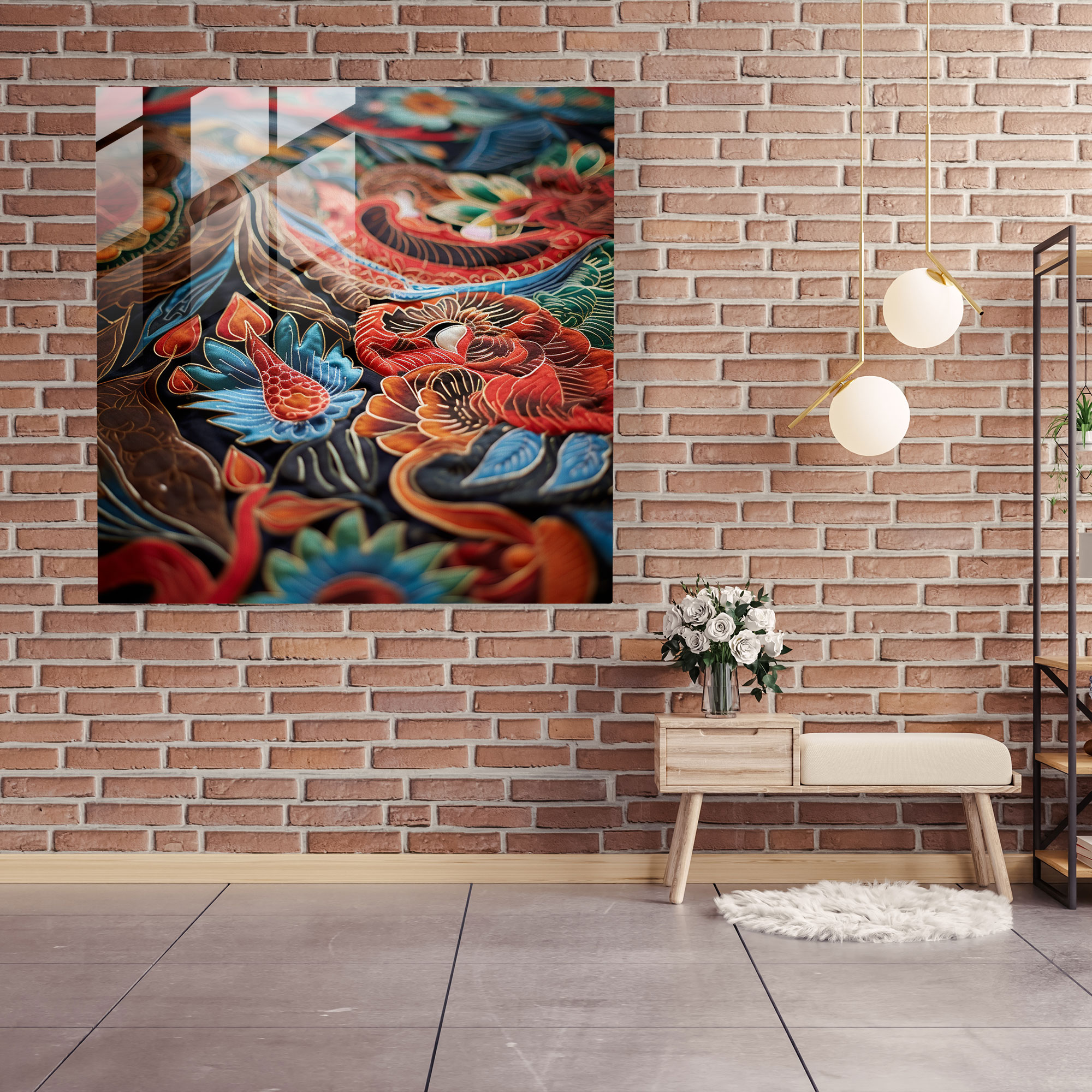 Asian Batik Glass Print - Asian, Glass Print, Asian, Indonesian Batik Fabric