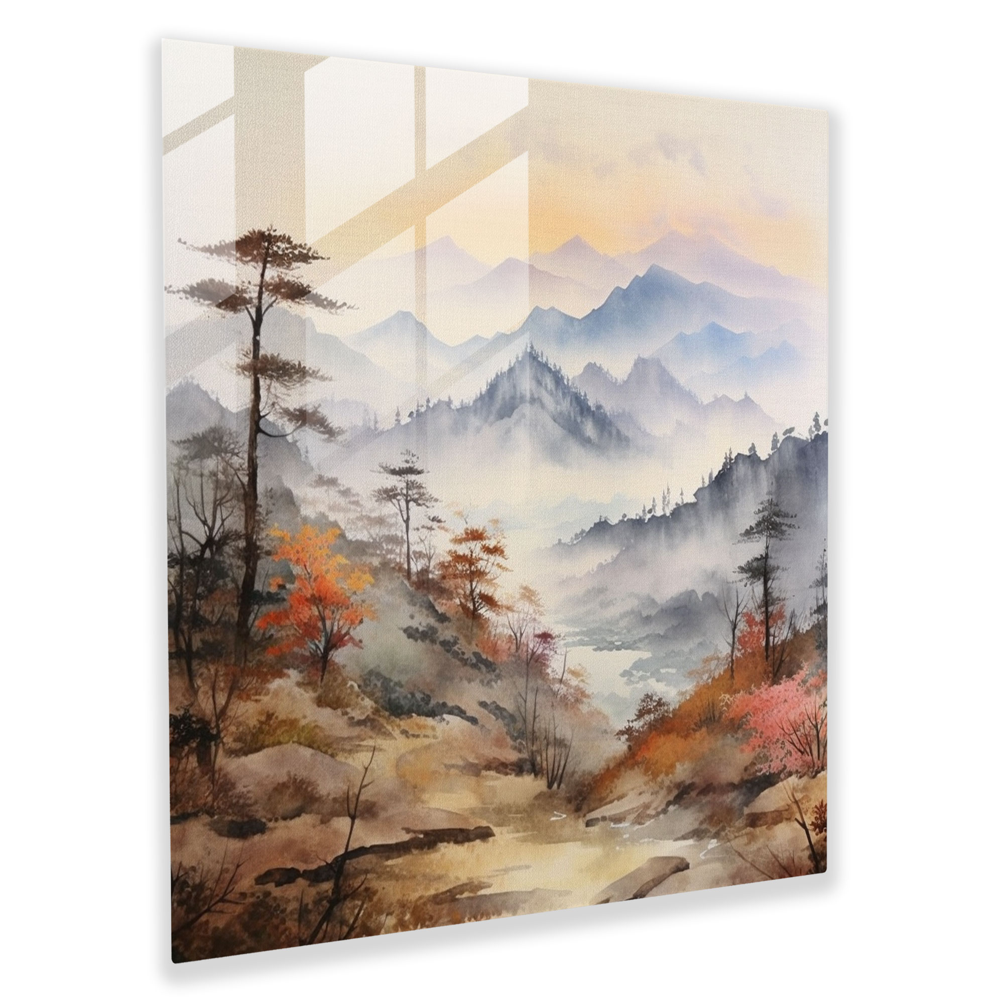 Asian Tranquility Glass Print - Asian, Glass Art, Modern Art, Asian