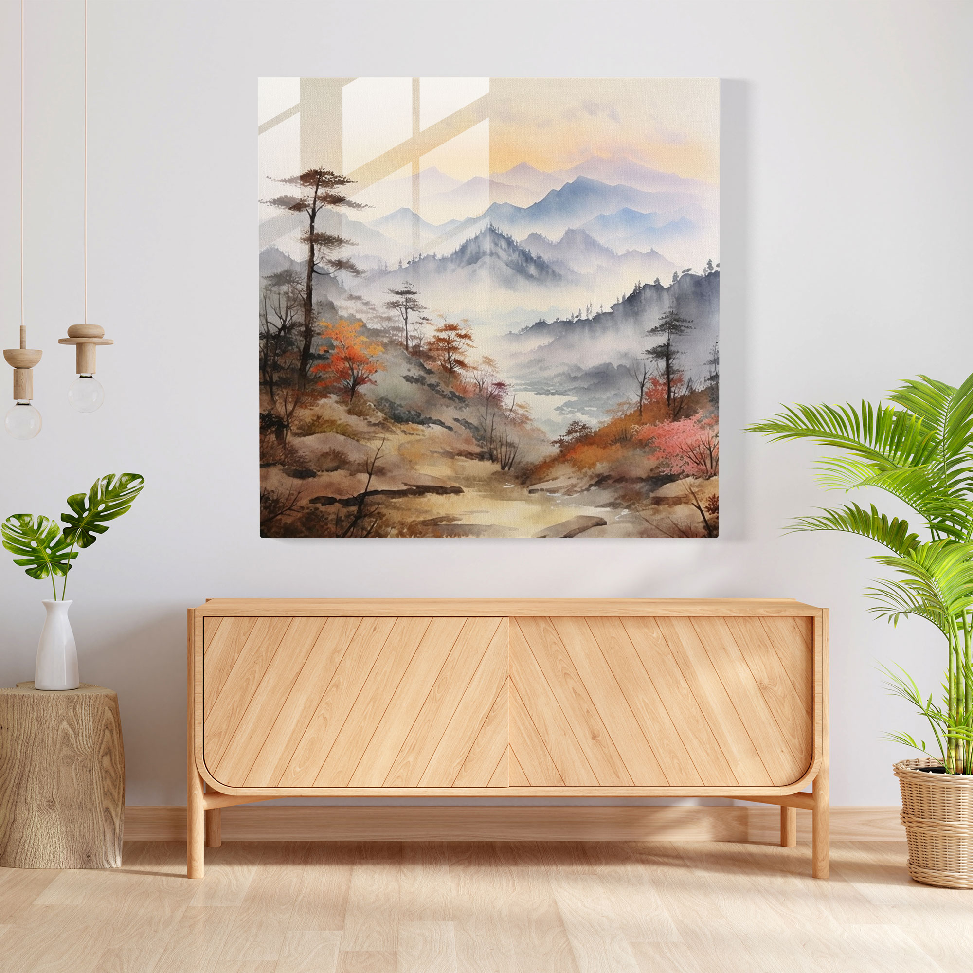 Asian Tranquility Glass Print - Asian, Glass Art, Modern Art, Asian