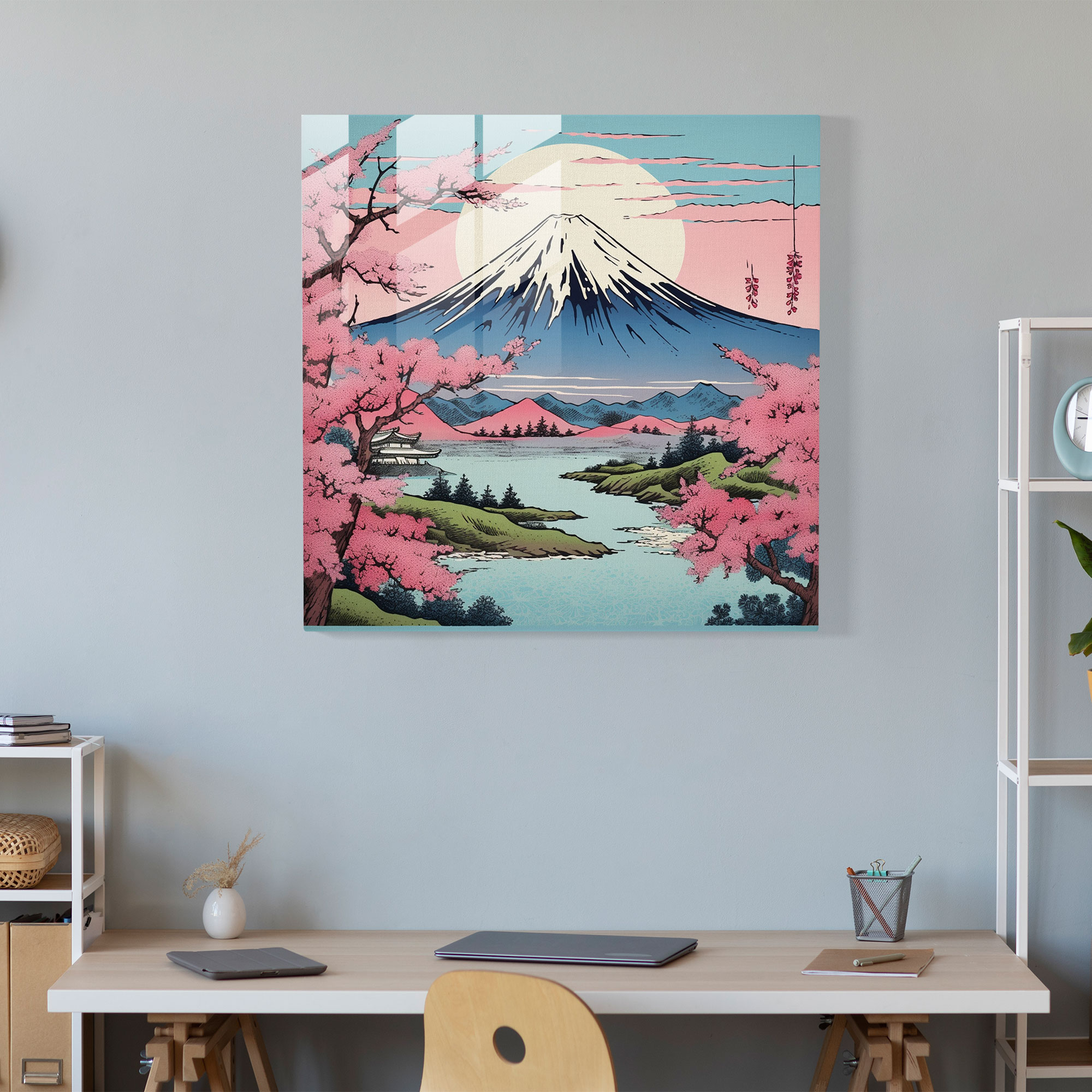 Asya Huzuru Cam Tablo - Asya Cam Sanatı Modern Sanat
