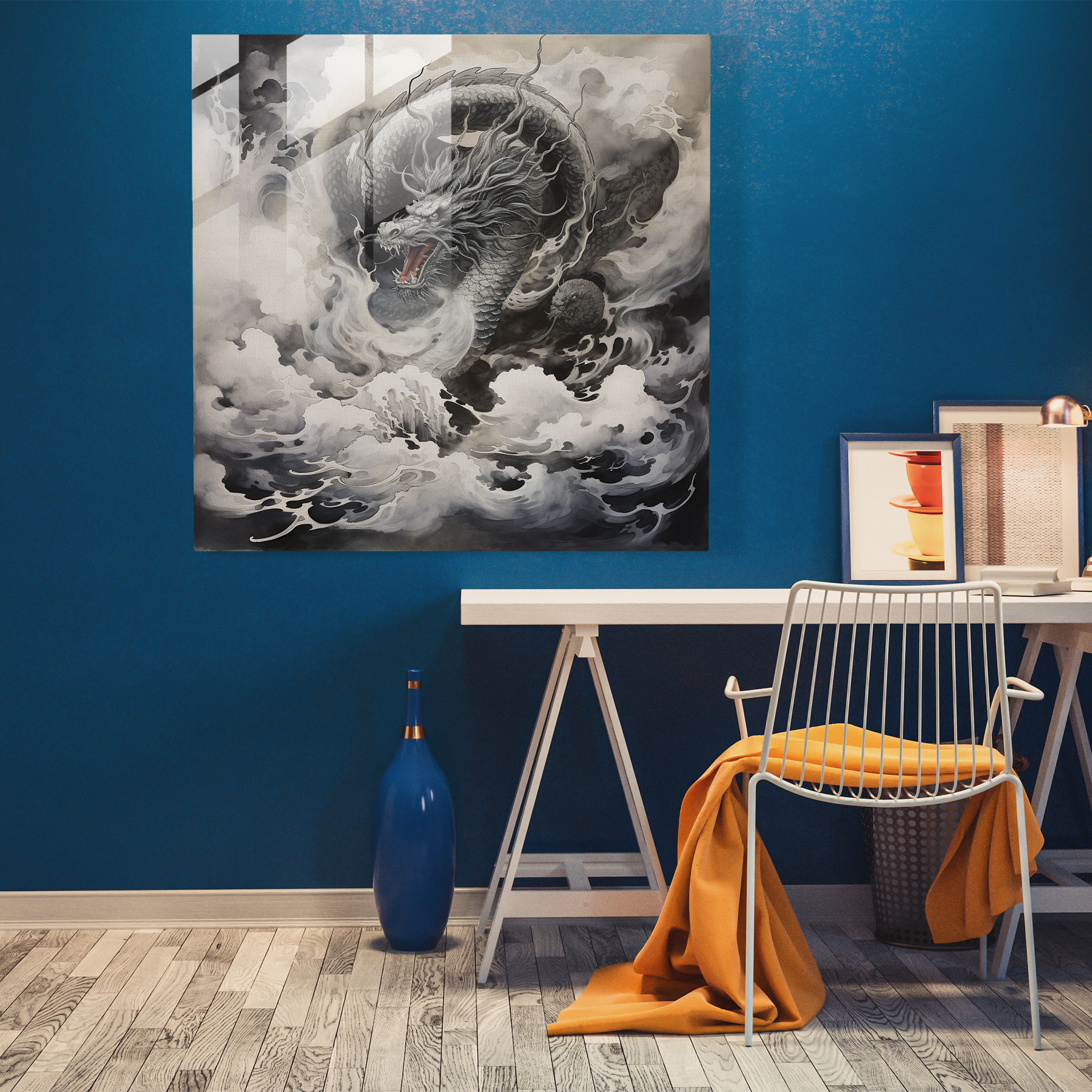 Asian Elegance Glass Print - Asian, Contemporary, Glass Wall Art, Home Decoration