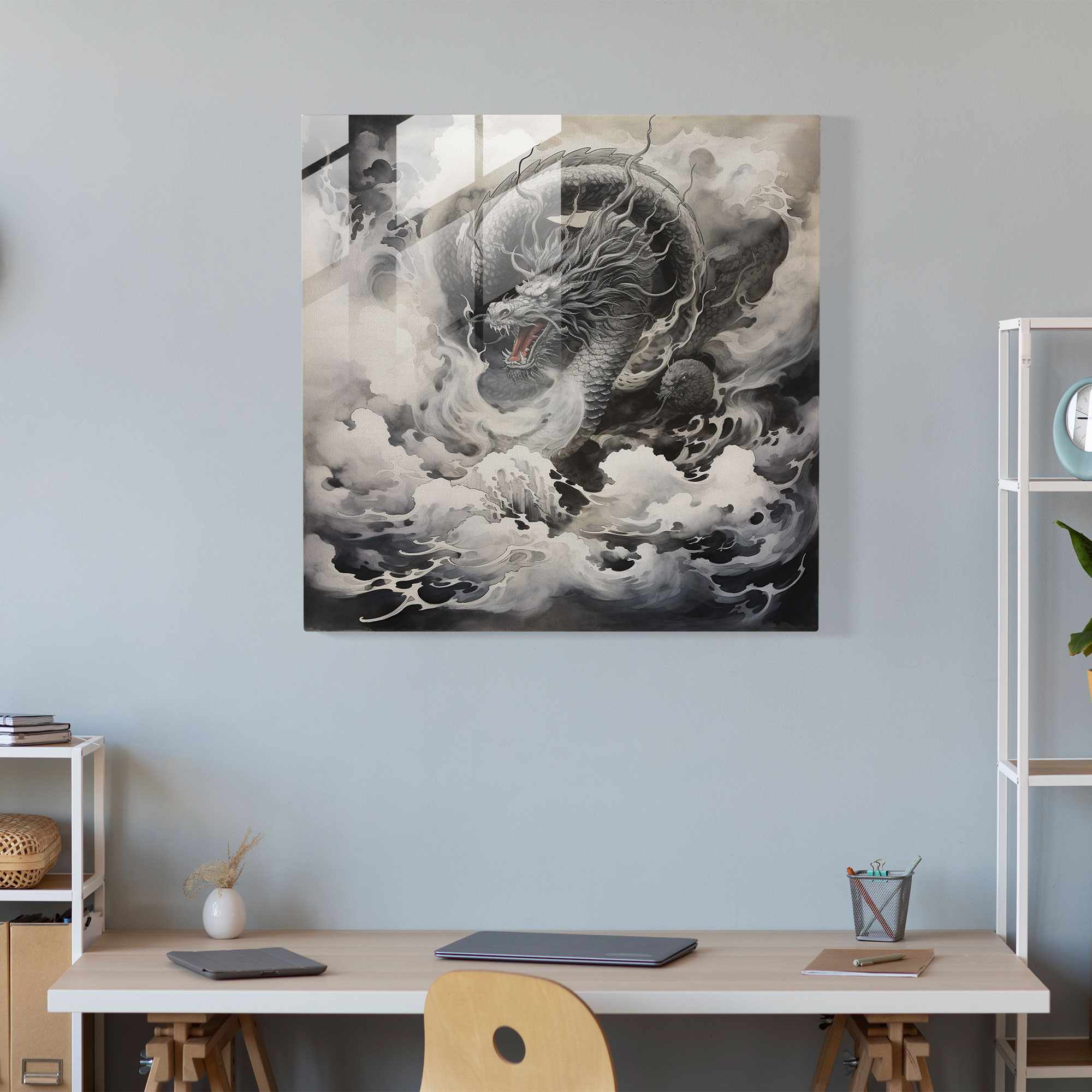 Asian Elegance Glass Print - Asian, Contemporary, Glass Wall Art, Home Decoration