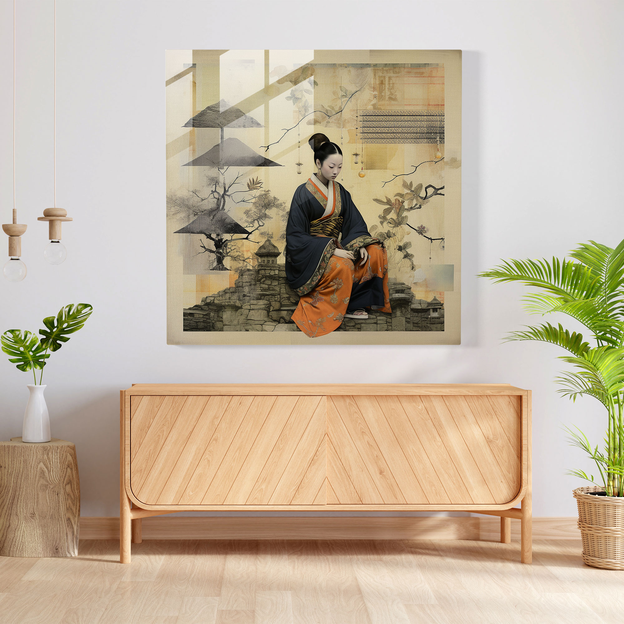 Asya Füzyon Cam Tablo - Asya Cam Sanat Ev Dekorasyonu Duvar Dekorasyonu