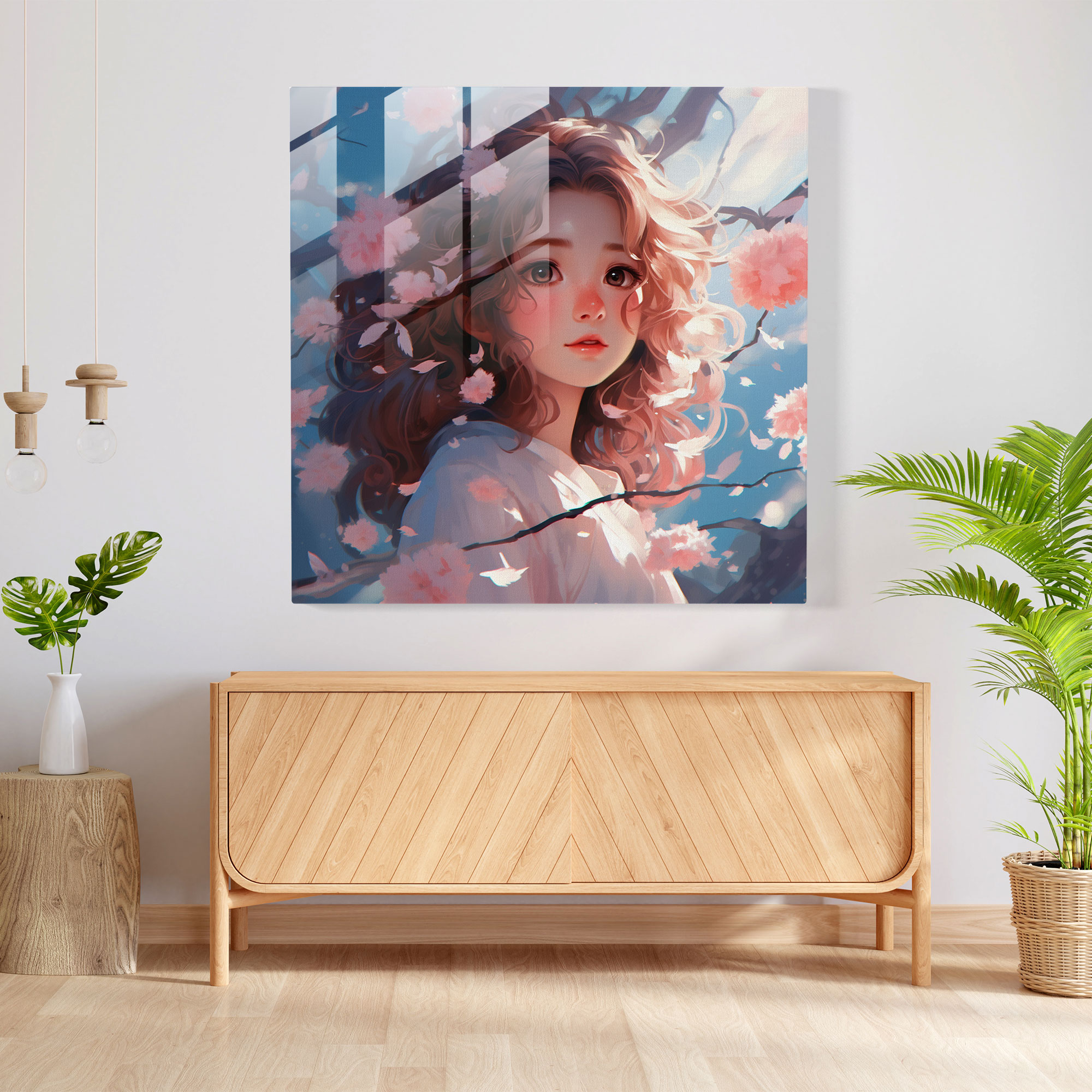 Asian Anime Glass Print - Asian, Glass Print, Wall Decoration, Glass Wall Art