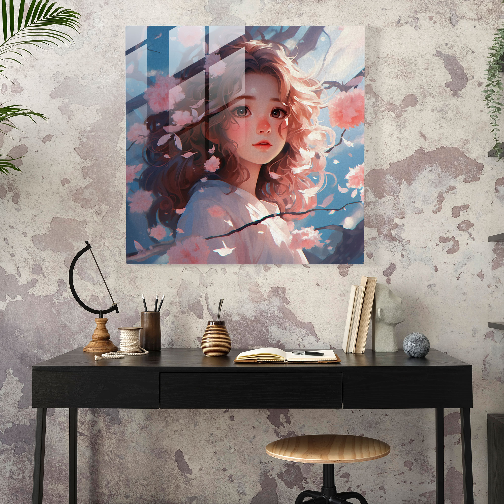 Asian Anime Glass Print - Asian, Glass Print, Wall Decoration, Glass Wall Art