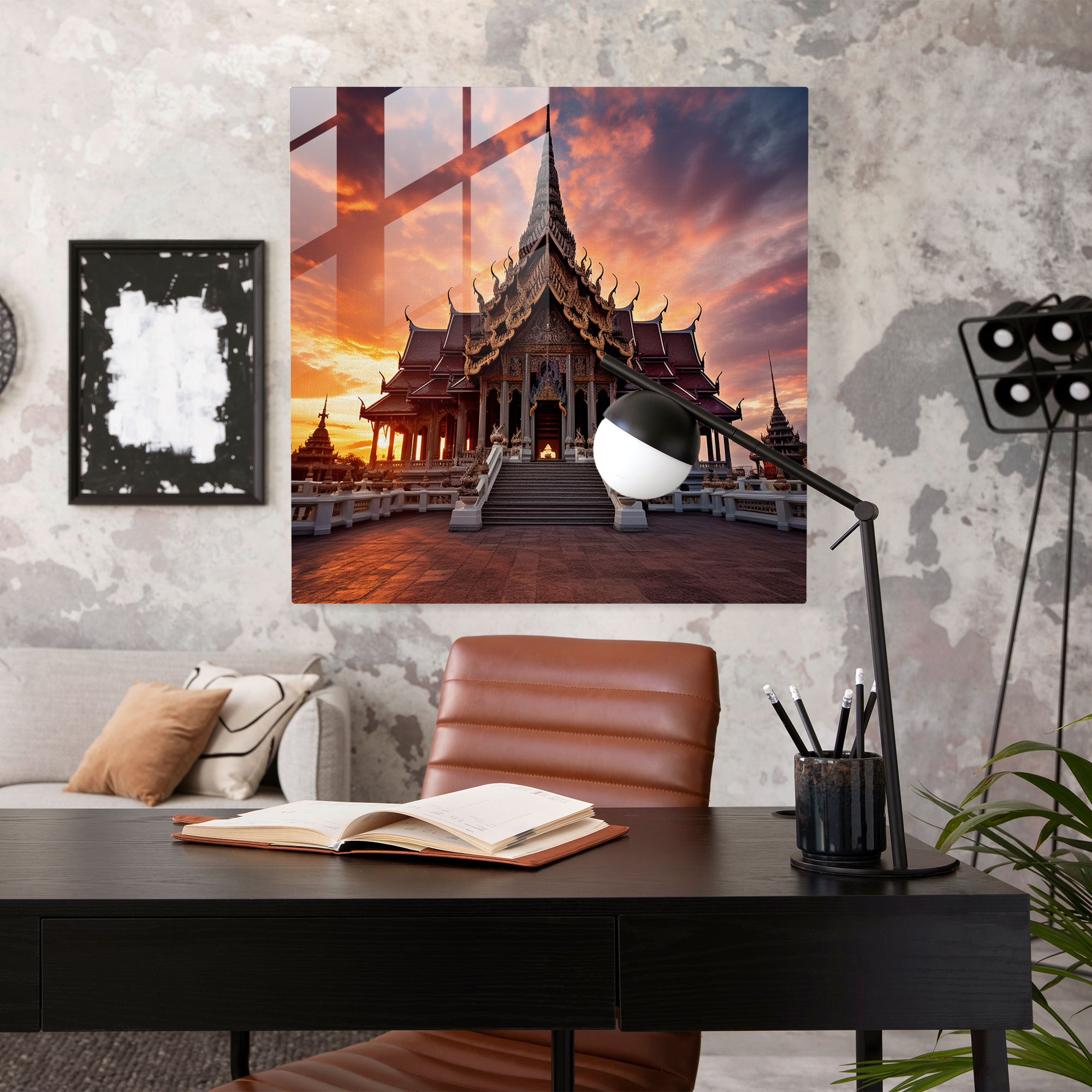 Asian Temple Glass Print - Asian, Modern Art, Glass Wall Art, Wall Decoration