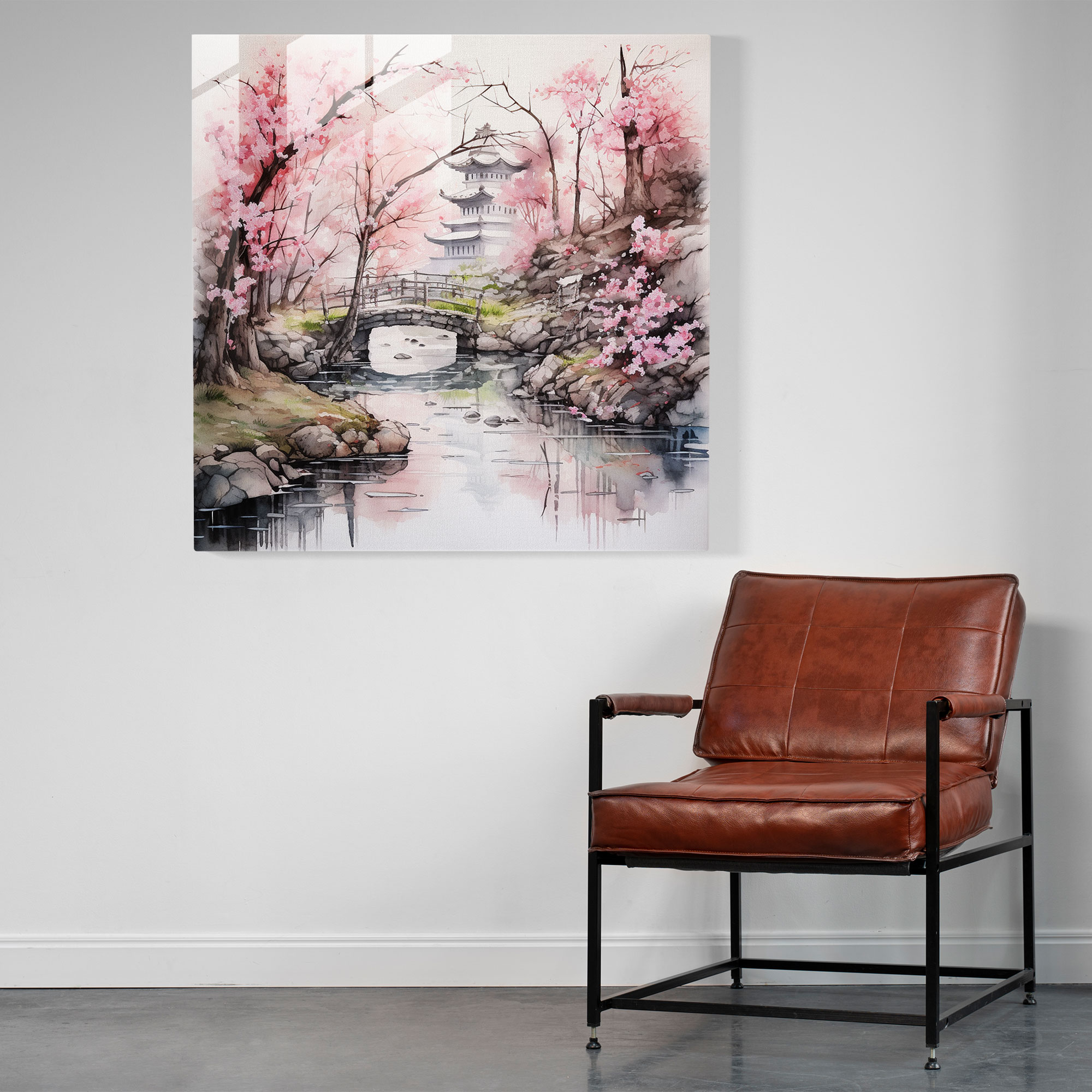 Asian Garden Glass Print - Asian, Serene Garden, Glass Print, Glass Wall Art