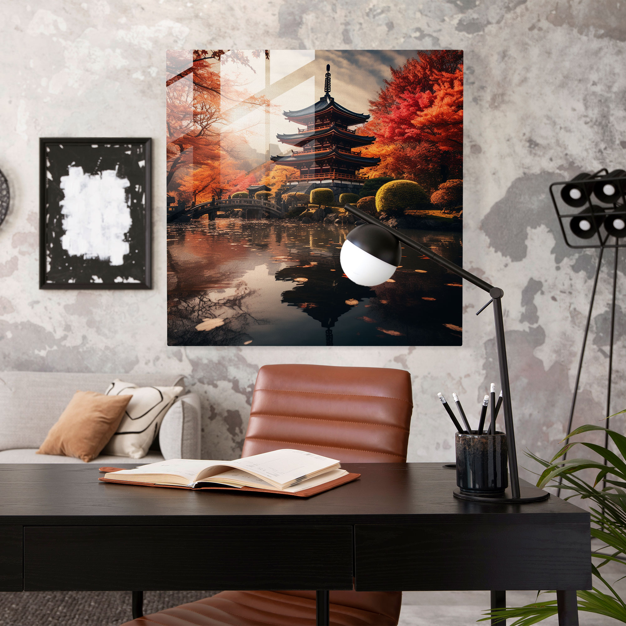 Asian Pagoda Glass Print - Asian, Glass Wall Art, Japanese Pagoda, Asian Architecture