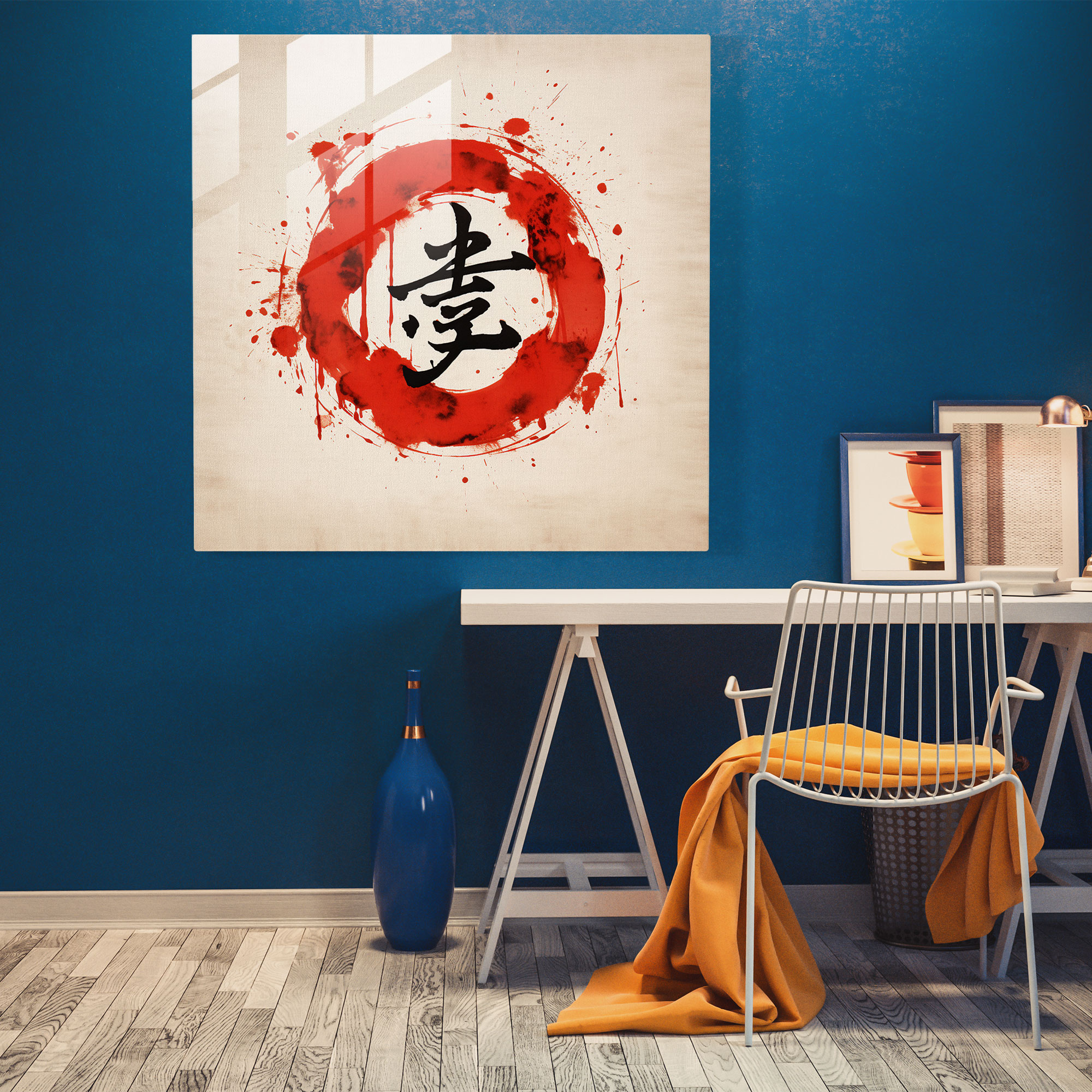 Asian Elegance Glass Print - Asian, Modern Art, Wall Decoration, Asian Elegance