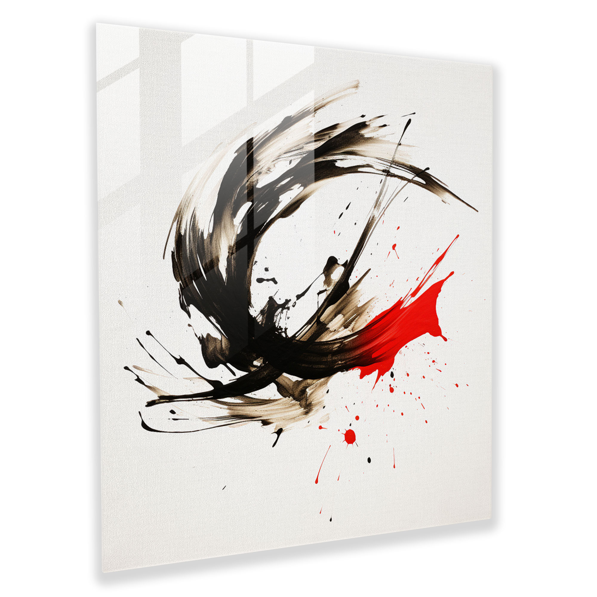 Asian Theme - Japanese Calligraphy Glass Print - Asian, Wall Decoration, Japanese Calligraphy, Home Decoration