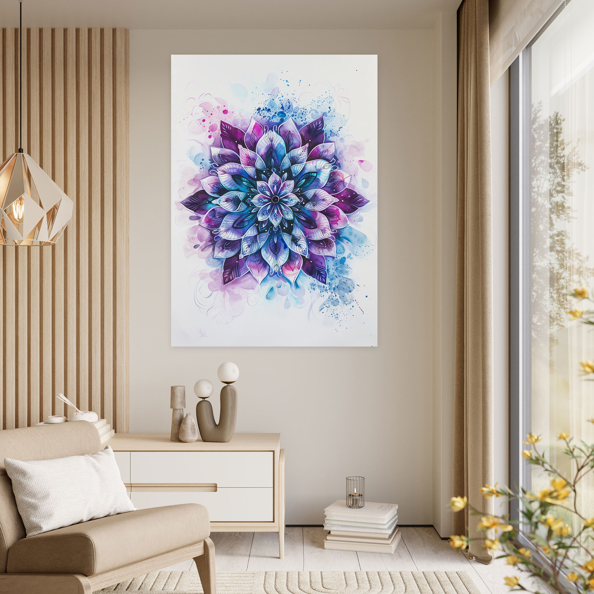 Soothing Mandala Canvas Print - Ashvin Harrison, Ashvin Harrison Style, Wall Art, Canvas Print