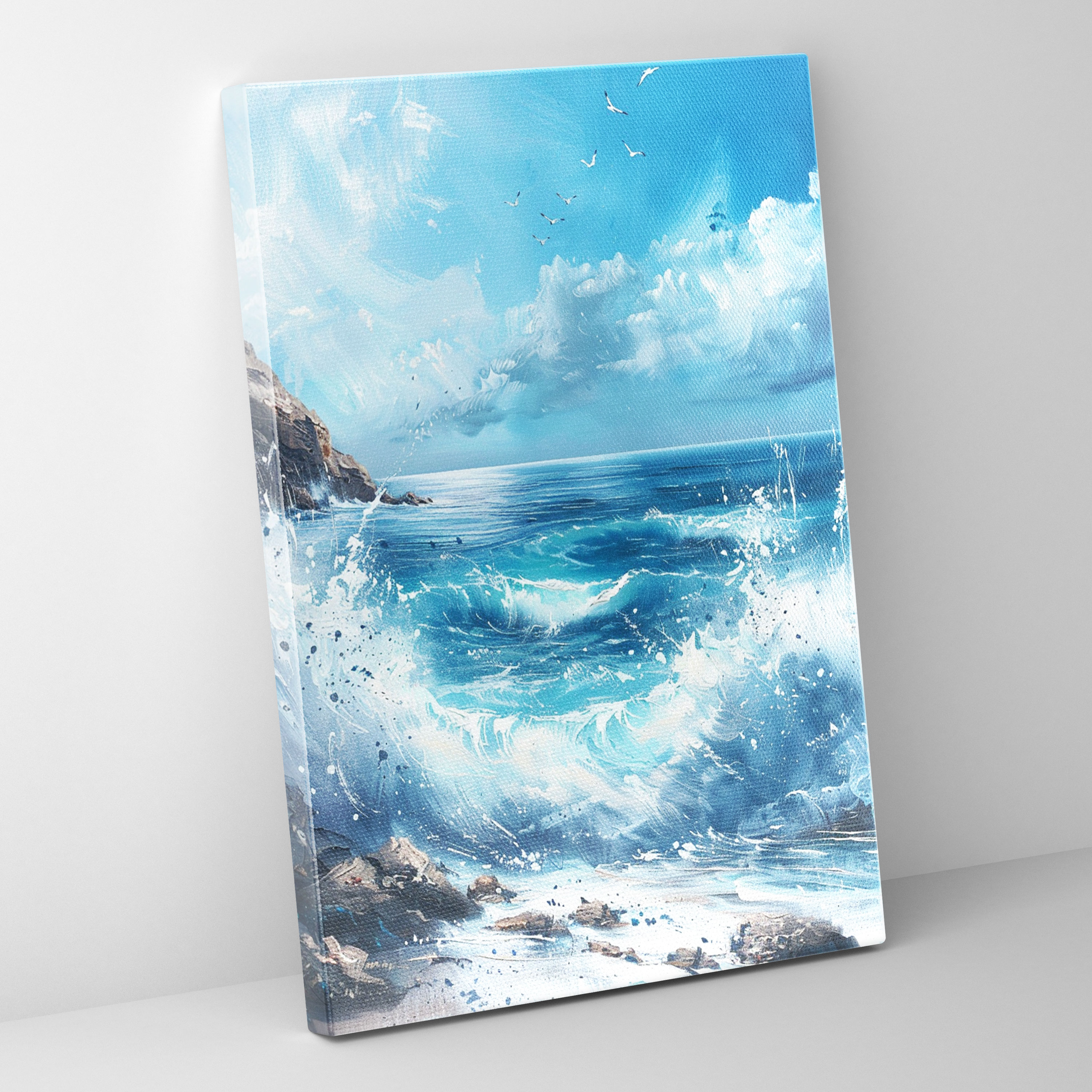 Coastal Waves Canvas Print - Ashvin Harrison, Wall Decoration, Canvas Print, Canvas