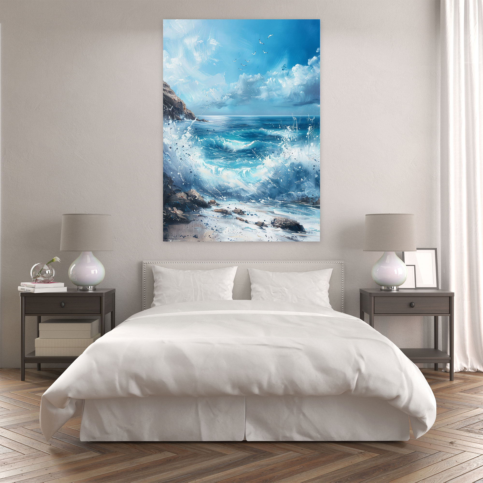 Coastal Waves Canvas Print - Ashvin Harrison, Wall Decoration, Canvas Print, Canvas
