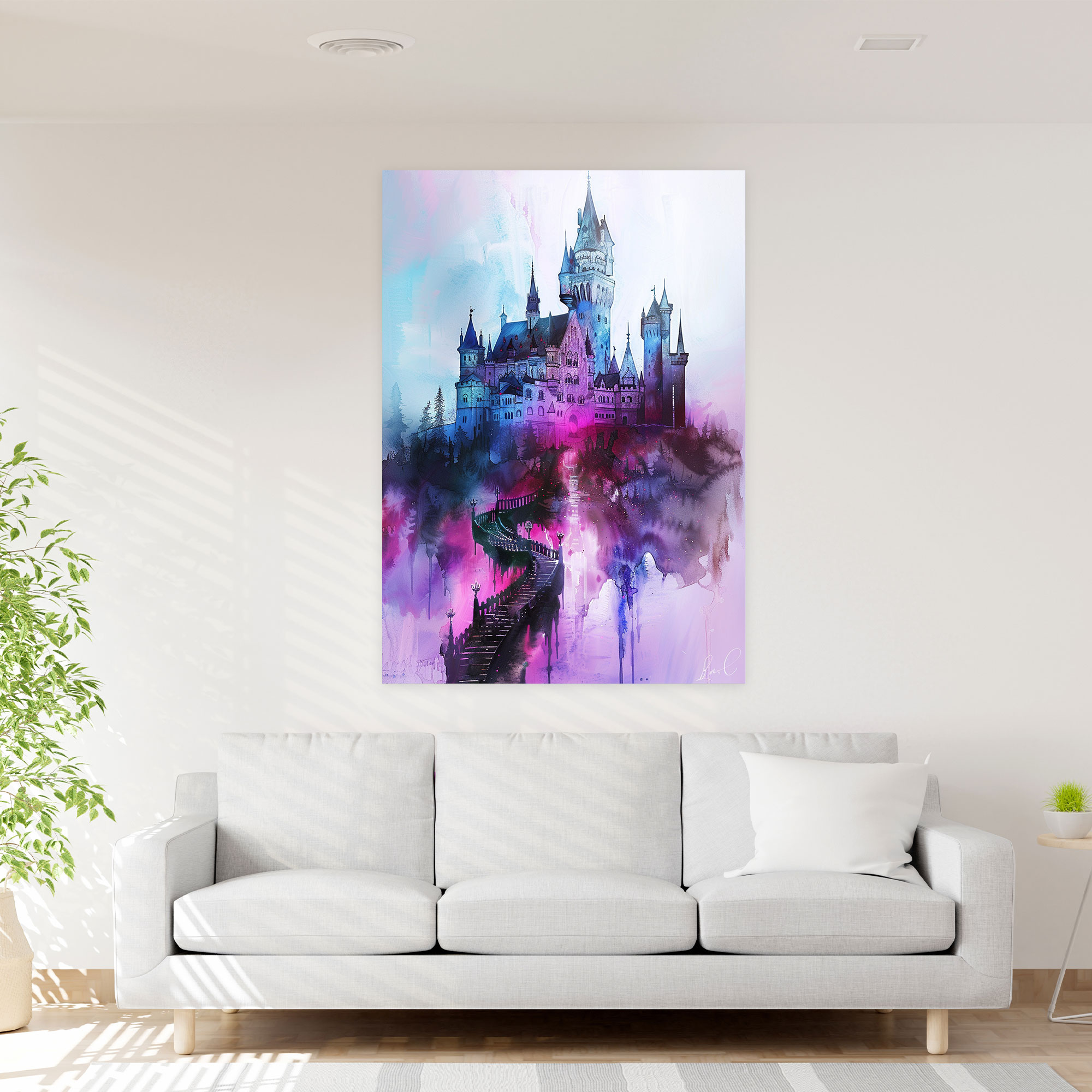 Ashvin Harrison Fairytale Castle Wall Art - Ashvin Harrison, Wall Decoration, Wall Art, Home Decoration