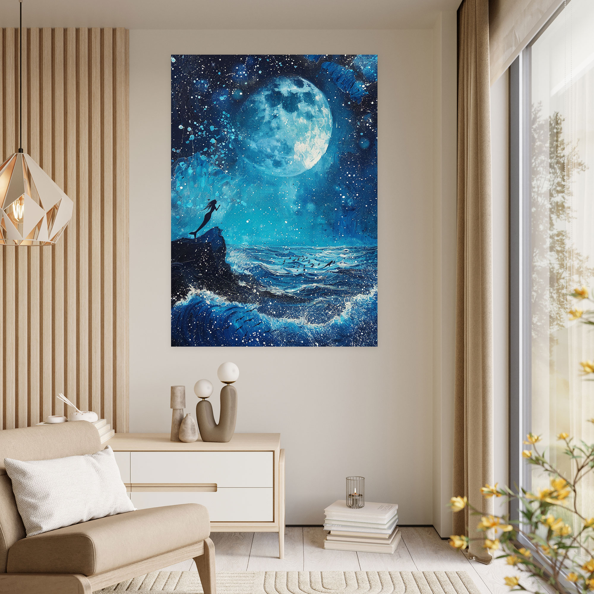 Ashvin Harrison Wall Decoration - Starry Mermaid Canvas Print - Ashvin Harrison, Wall Art, Canvas Print, Ashvin Harrison