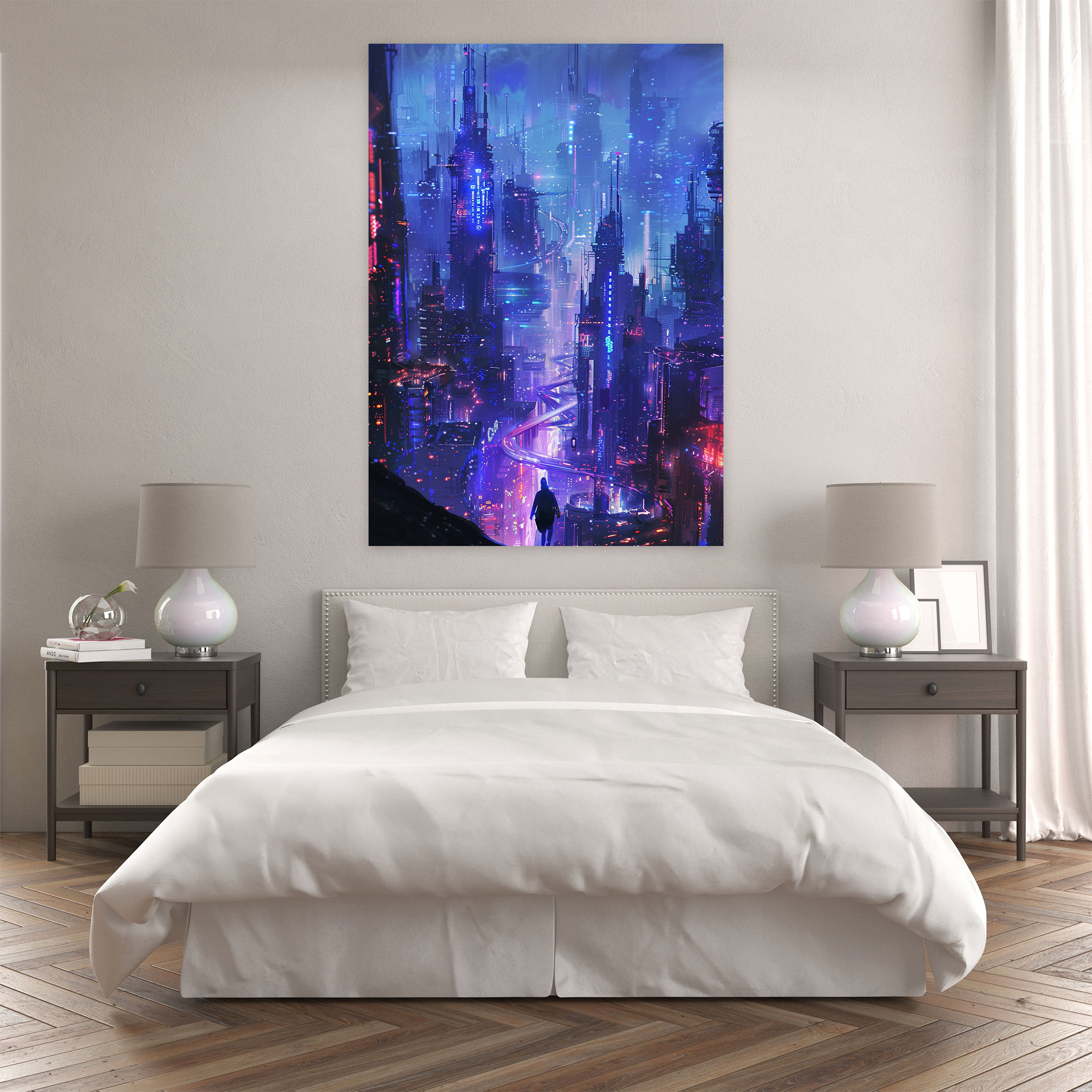 Ashvin Harrison Canvas Print - Neon City Wall Art - Ashvin Harrison, Ashvin Harrison, Canvas Print, Wall Art