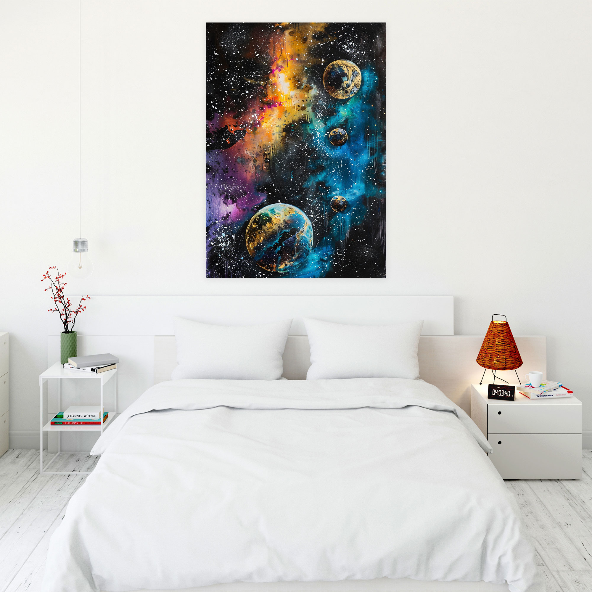 Celestial Galaxy Planets Stars Wall Art - Ashvin Harrison, Wall Decoration, Ashvin Harrison, Wall Art