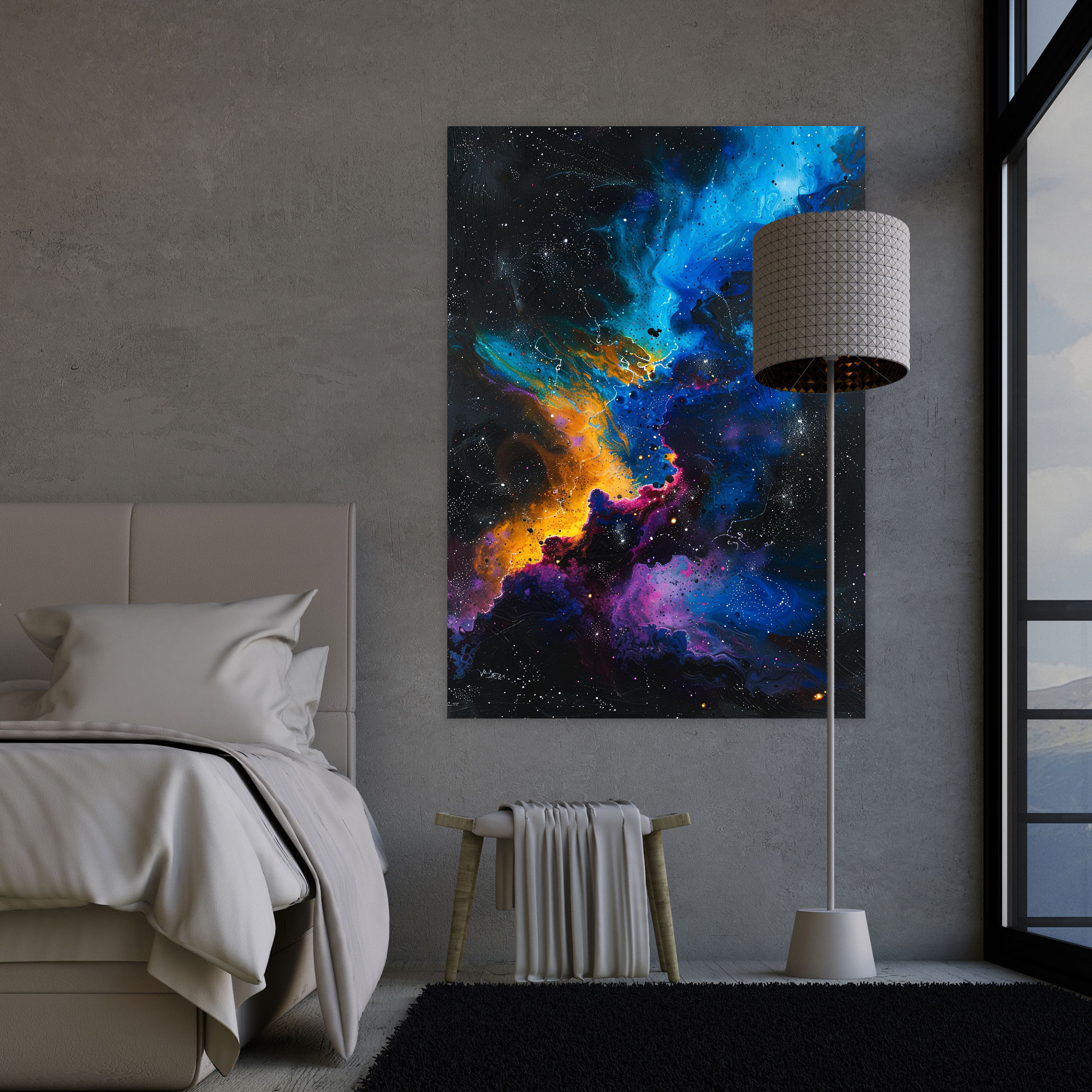 Ashvin Harrison Kozmik Nebula Kanvas Tablo - Duvar Dekorasyonu
