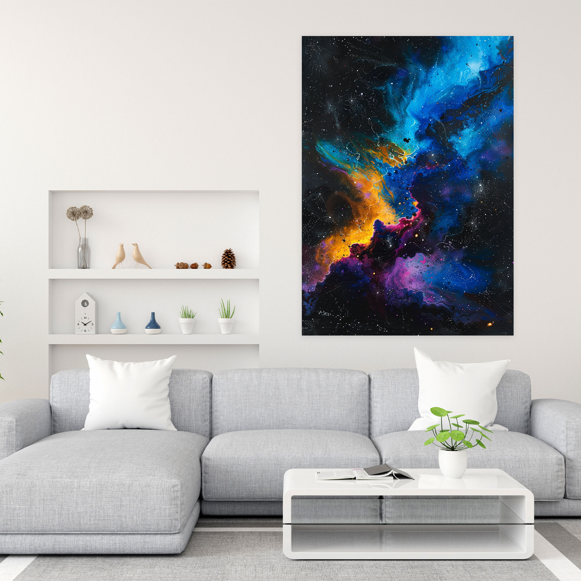 Ashvin Harrison Kozmik Nebula Kanvas Tablo - Duvar Dekorasyonu