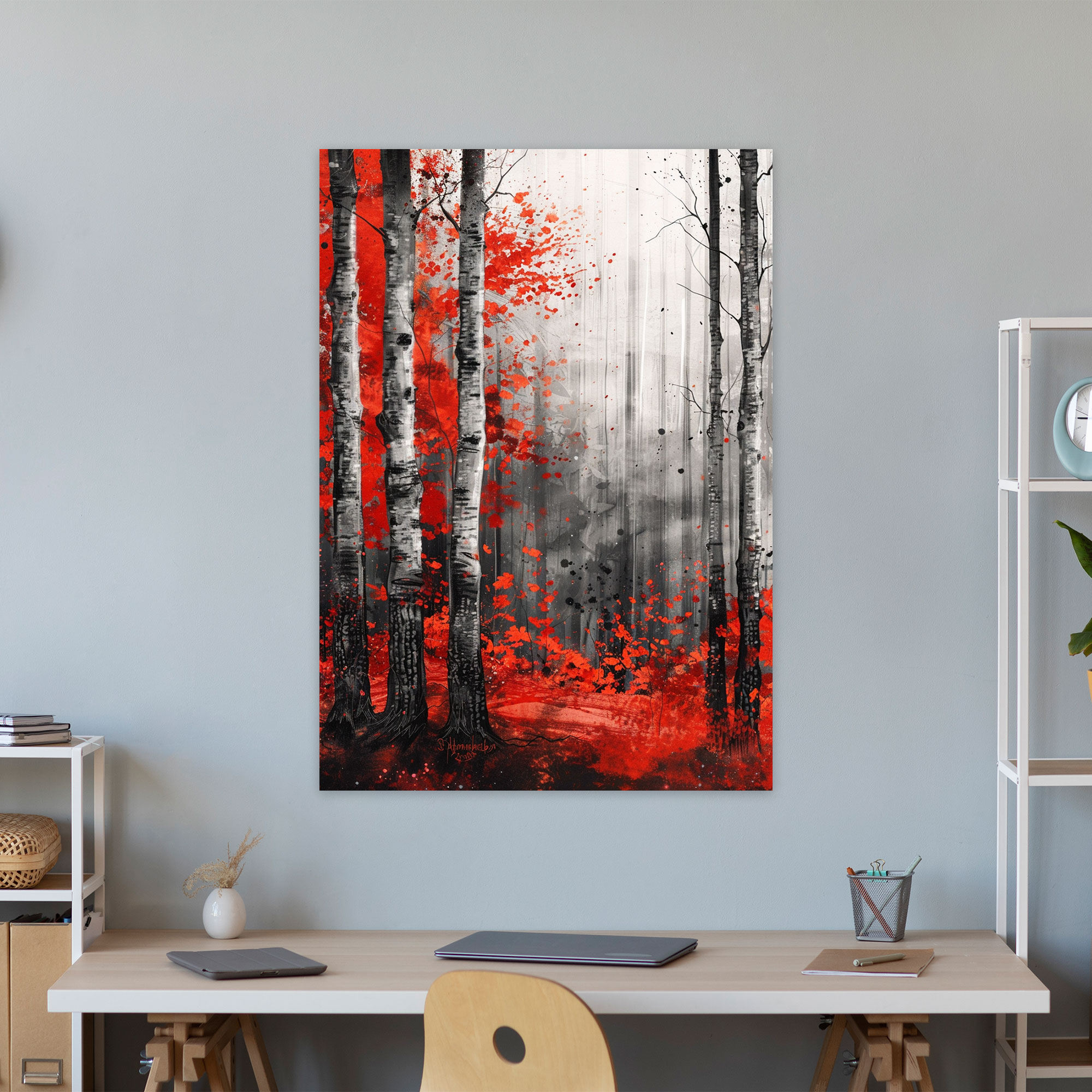 Ashvin Harrison Moody Autumn Forest Canvas Print - Ashvin Harrison, Autumn, Canvas, Wall Decoration