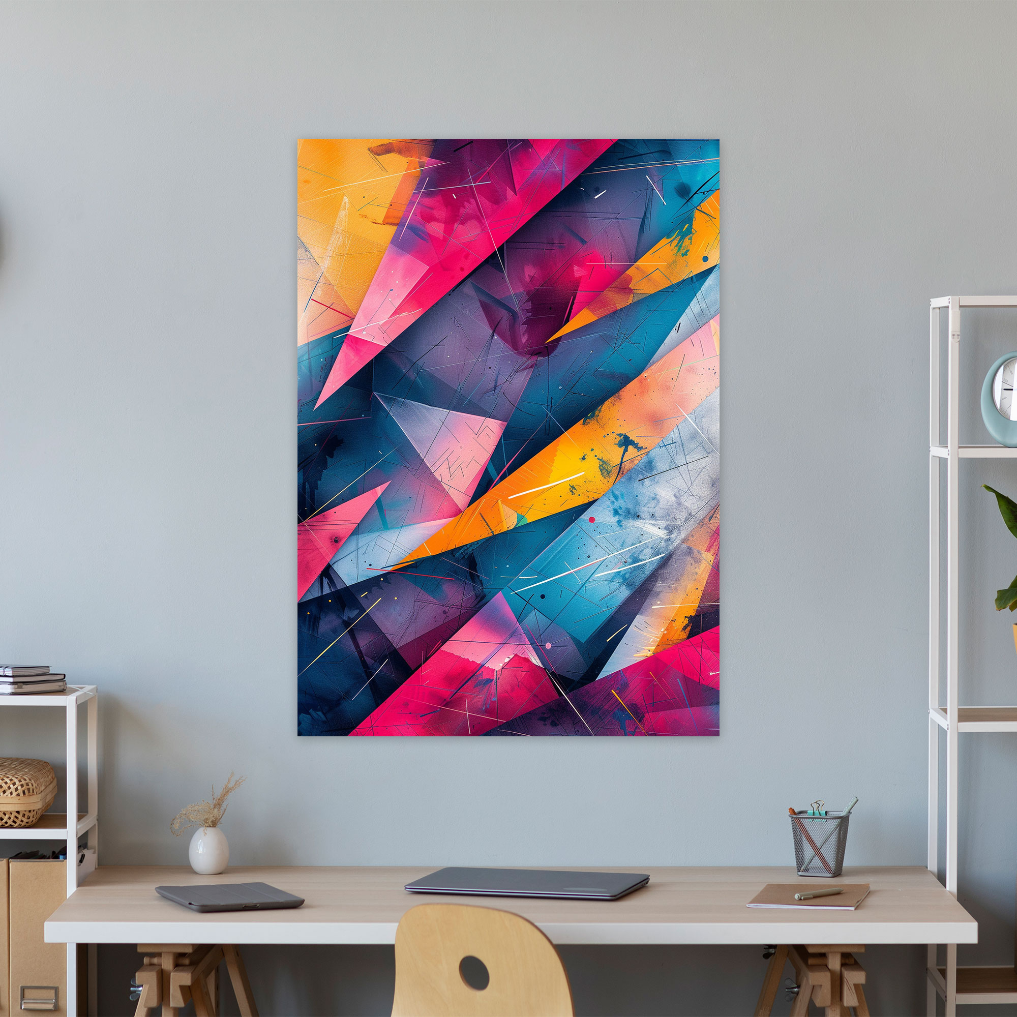 Ashvin Harrison Geometrik Kanvas Tablo - Canlı Renkler Geometrik Şekiller