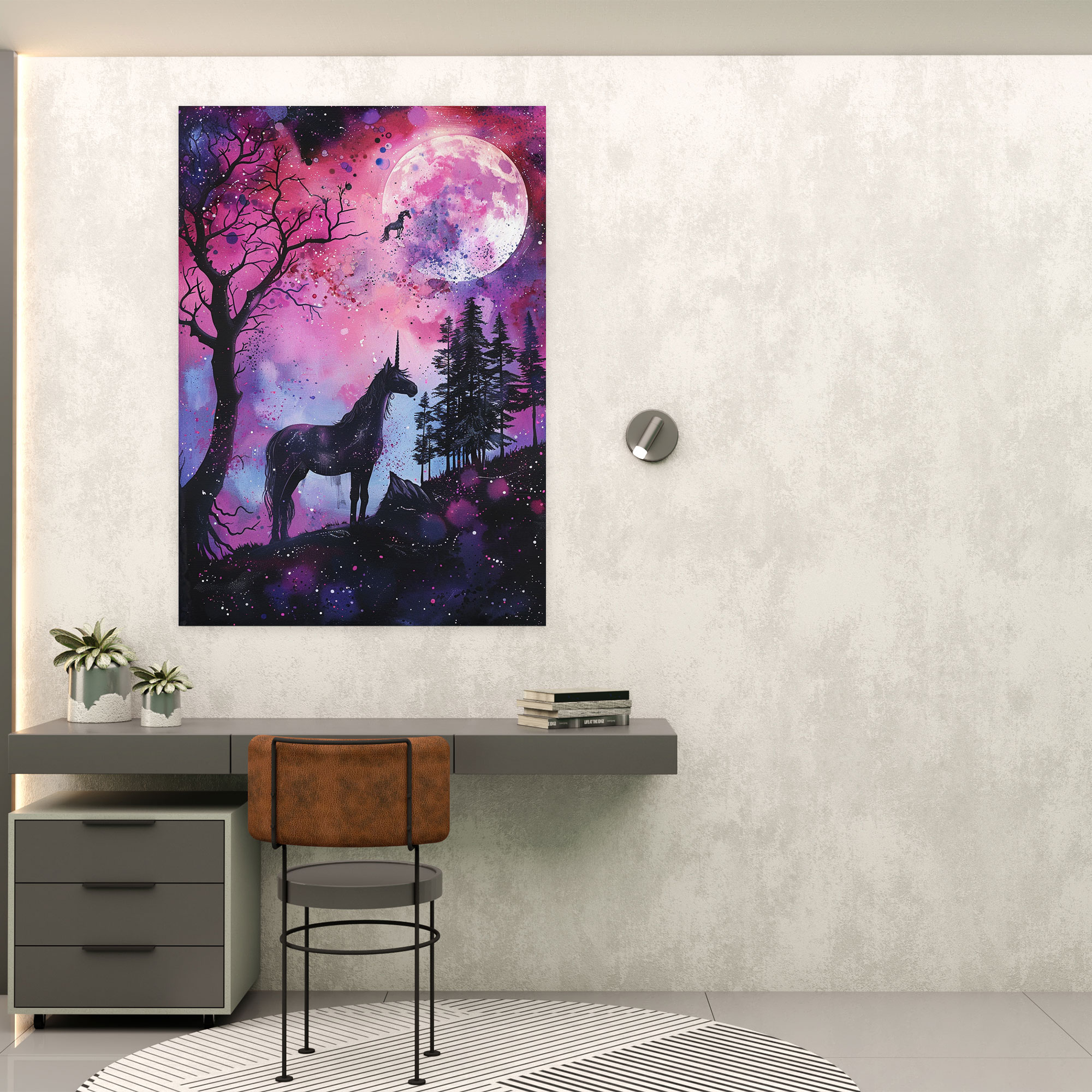 Ashvin Harrison Unicorn Duvar Sanatı - Kanvas Tablo Mistik Unicorn Duvar Sanatı