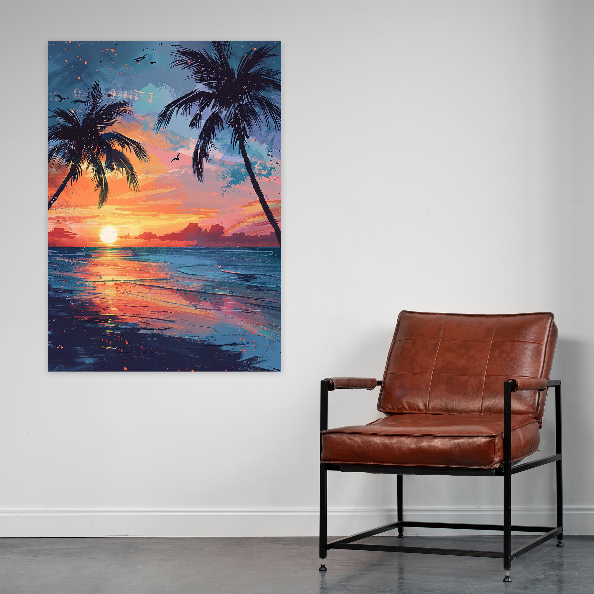 Ashvin Harrison Beach Sunset Canvas Print - Ashvin Harrison, Serene, Ashvin Harrison, Canvas Print