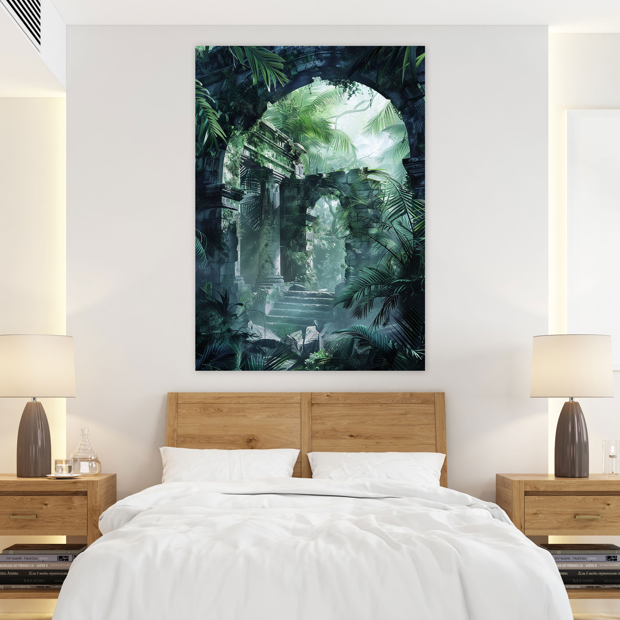 Ashvin Harrison Jungle Ruins Wall Art - Ashvin Harrison, Wall Art, Jungle Ruins, Mysterious