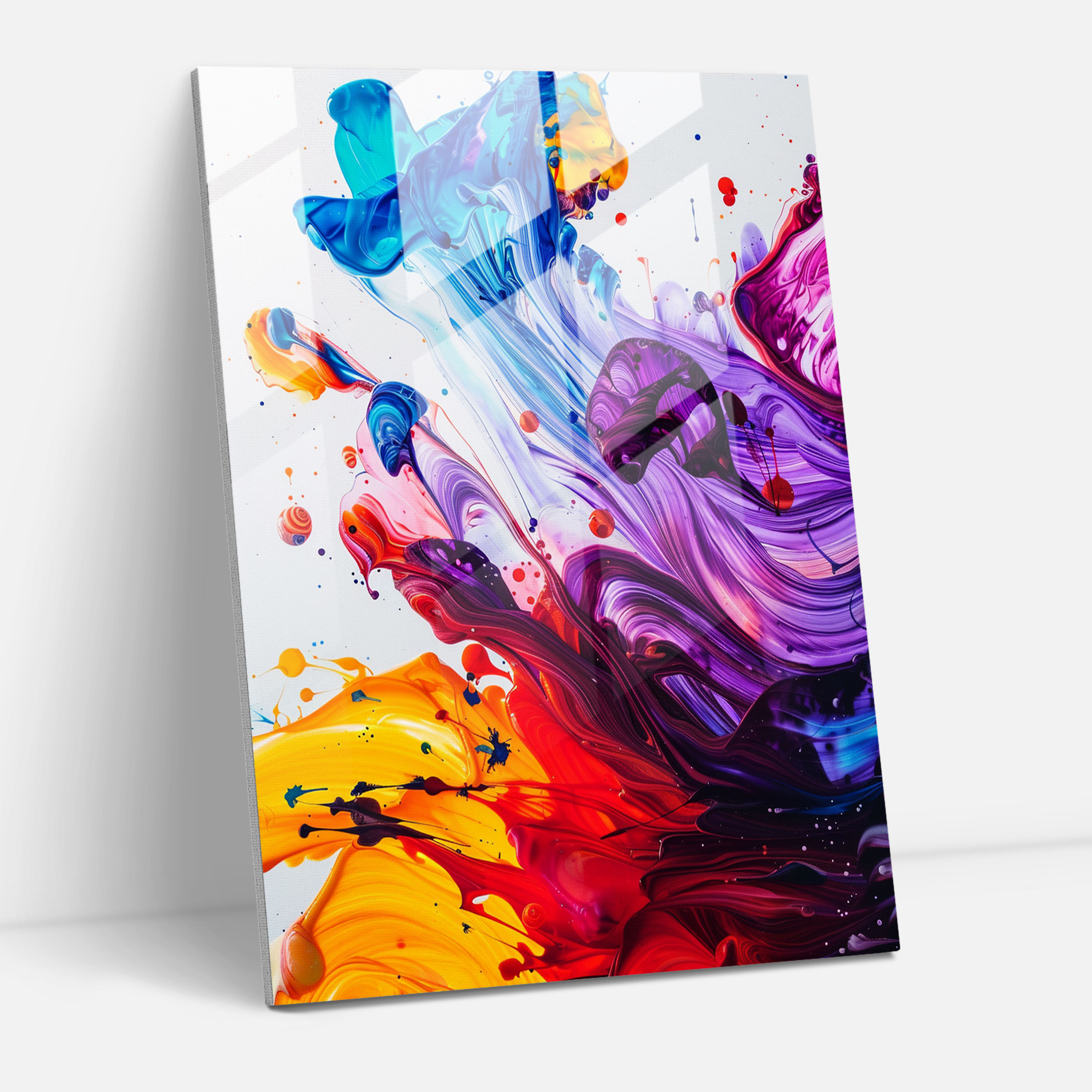 Ashvin Harrison Glass Print: Colorful Abstract Design - Ashvin Harrison, Ashvin Harrison, Abstract Design, Glass Print