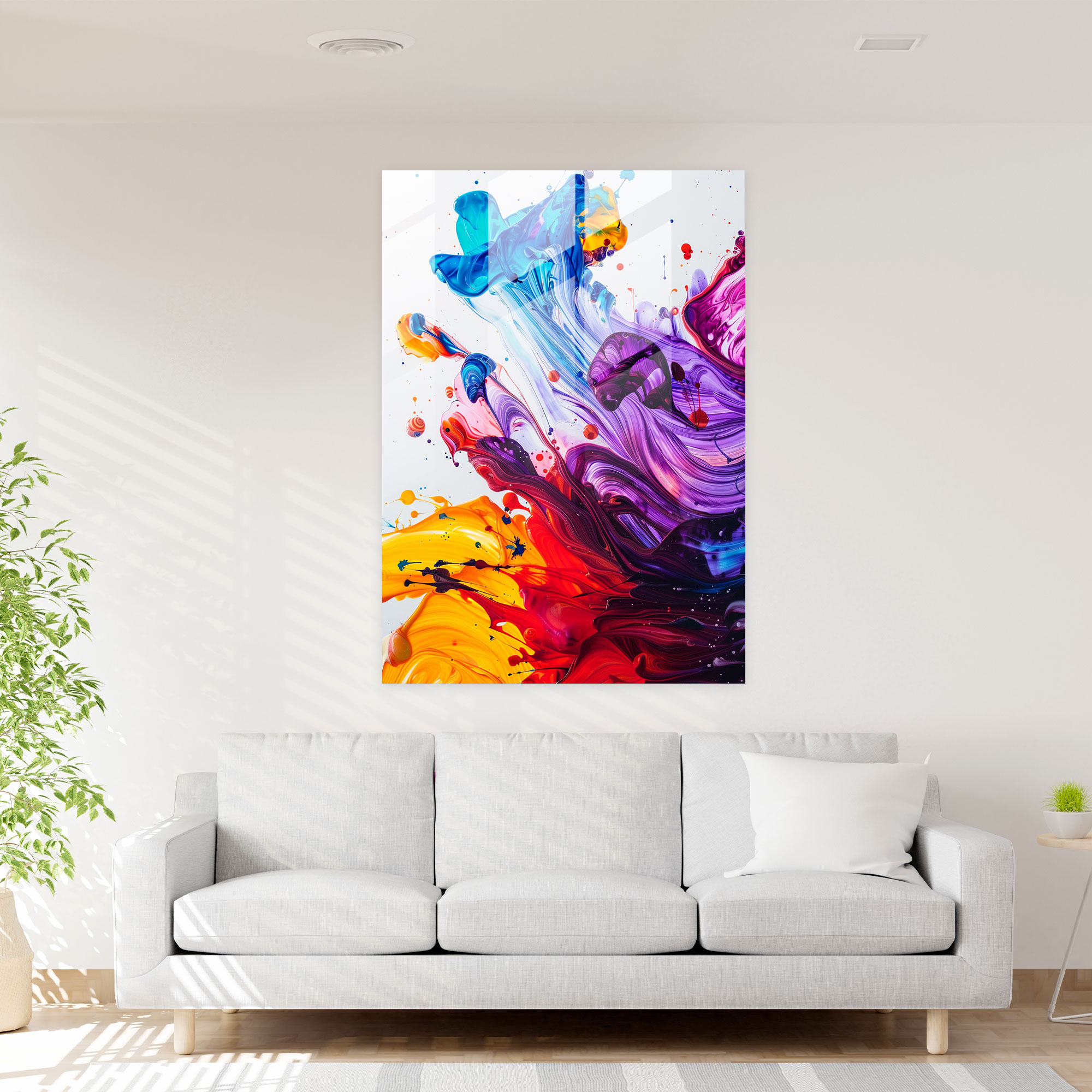 Ashvin Harrison Glass Print: Colorful Abstract Design - Ashvin Harrison, Ashvin Harrison, Abstract Design, Glass Print