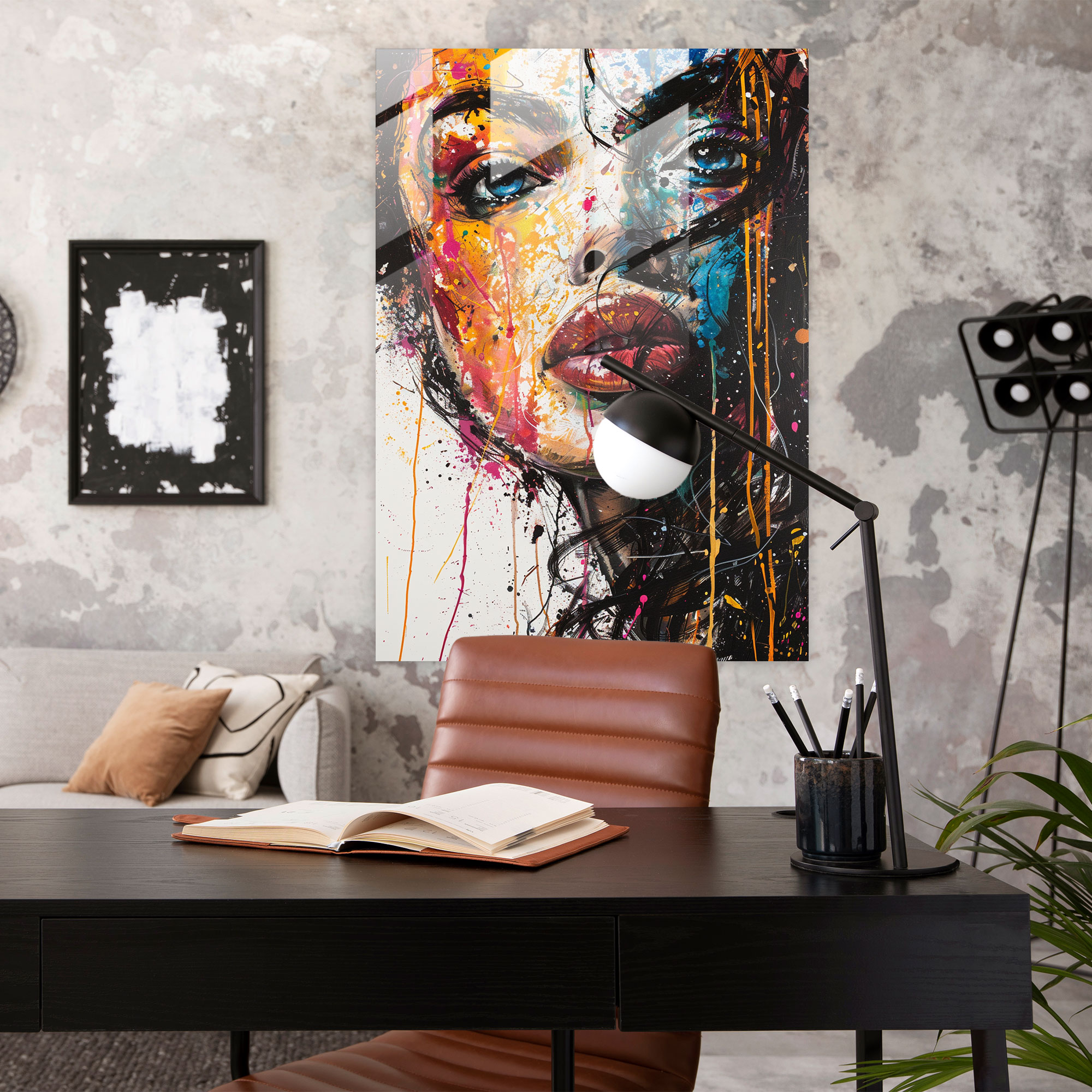 Ashvin Harrison Wall Decoration: Portrait Of A Woman - Ashvin Harrison, Glass Art, Modern Art, Glass Print